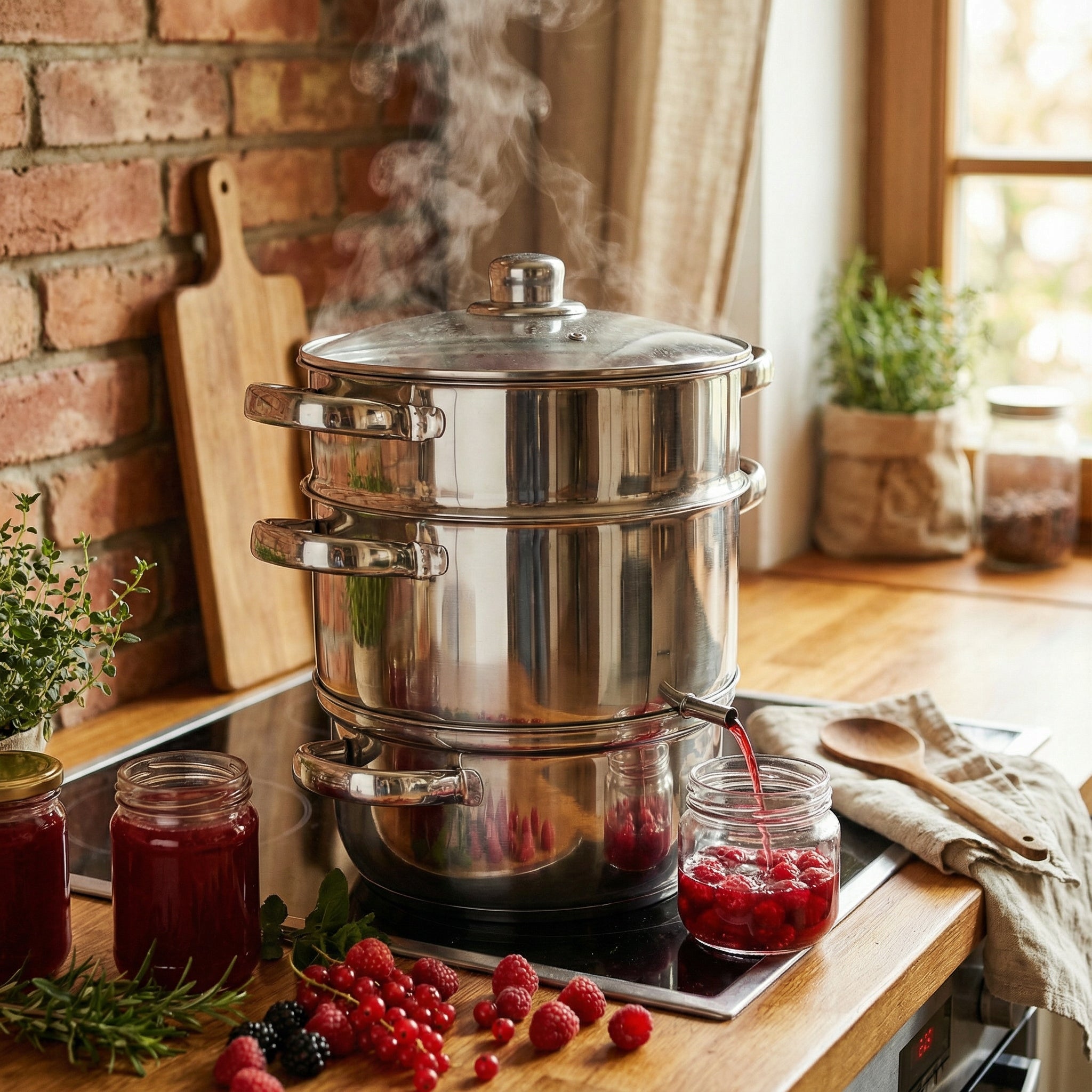 STEAM JUICER 8L STEAMING POT 4 EL. FOR FRUITS AND VEGETABLES EAN (GTIN) 5906228901646