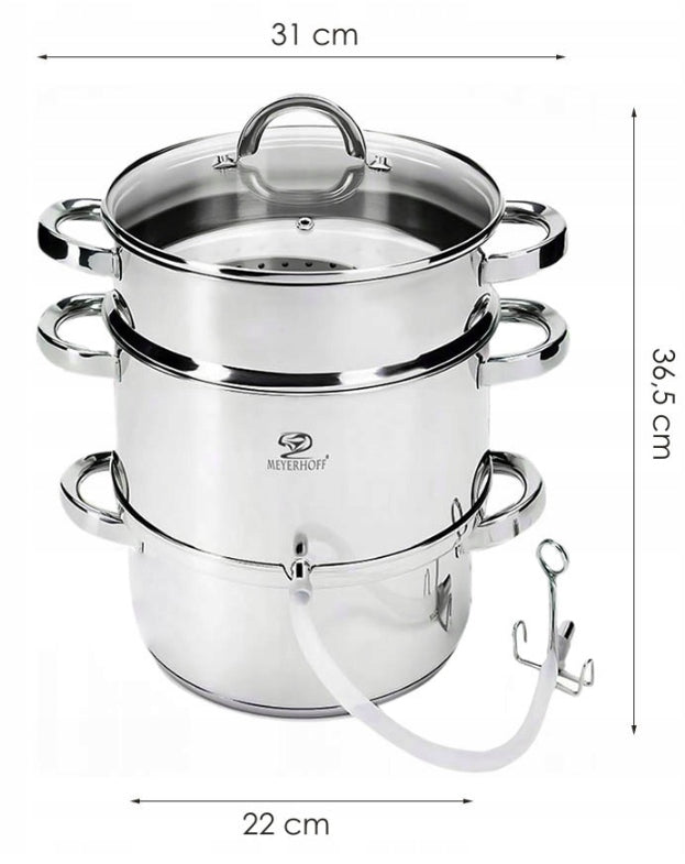 STEAM JUICER FOR INDUCTION AND HEAVY GAS SOLID STAINLESS STEEL XL EAN (GTIN) 5905538103023
