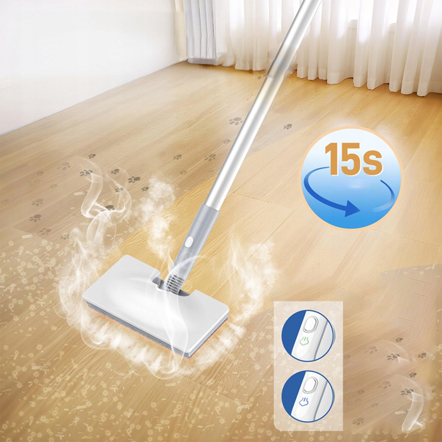 STEAM MOP PLUS ELECTRIC FOR CLEANING FLOORS, CARPETS 350 ML Packaging status original