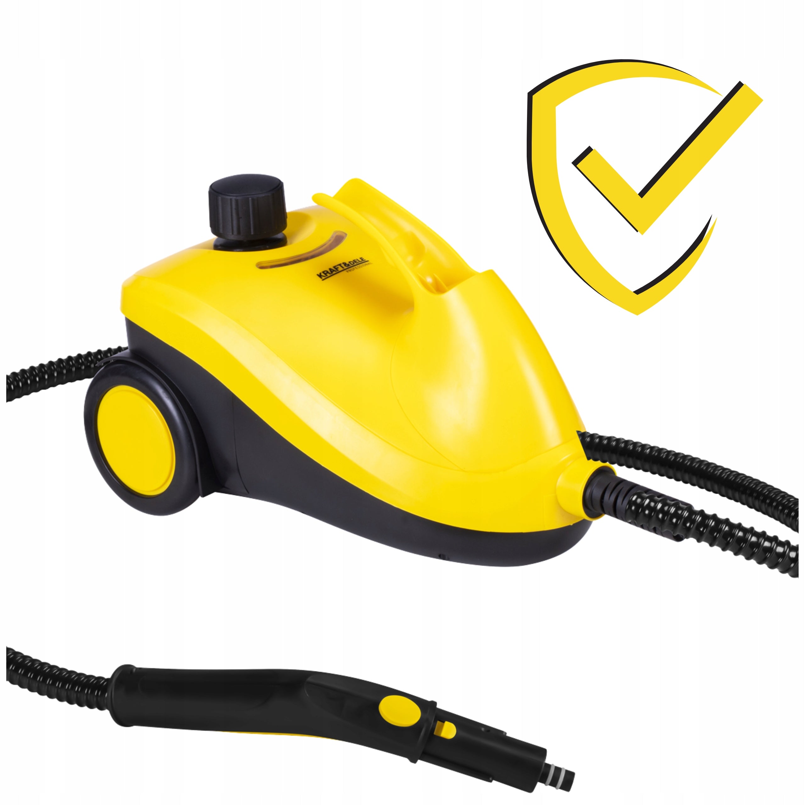 STEAM MOP STEAM CLEANER 2L GROUT WINDOW CLEANER 2500W VACUUM CLEANER STEAMER Dominant color yellow/gold