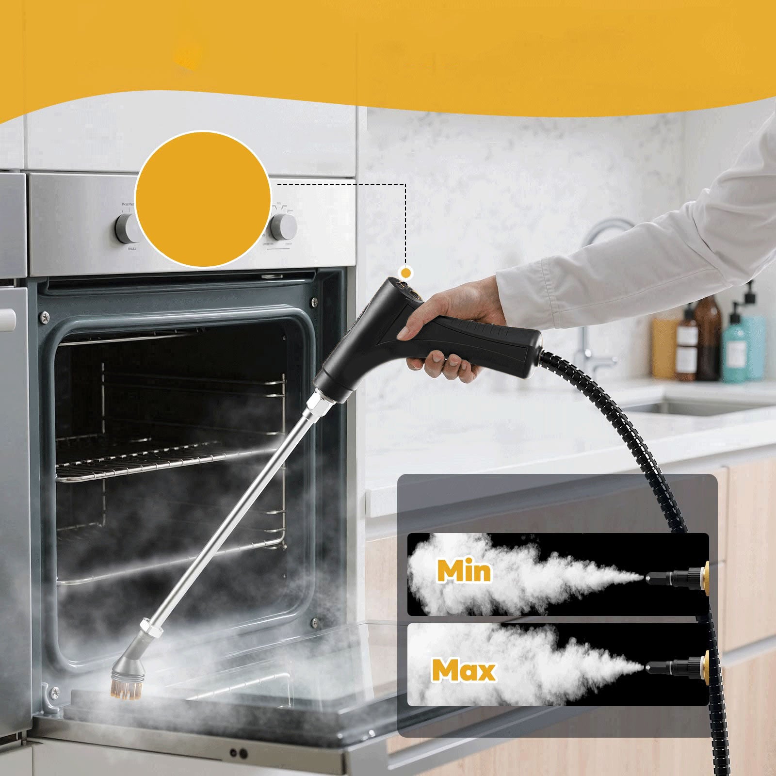 STEAM MOP STEAM CLEANER VACUUM CLEANER FOR WINDOWS GROUT UPHOLSTERY LARGE 2100W Brand no brand