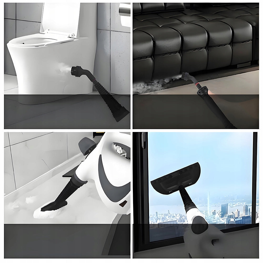 STEAM PRESSURE CLEANER 1050W 3.5 Bar FOR GROUT UPHOLSTERY WINDOWS BED BUGS Dominant color white