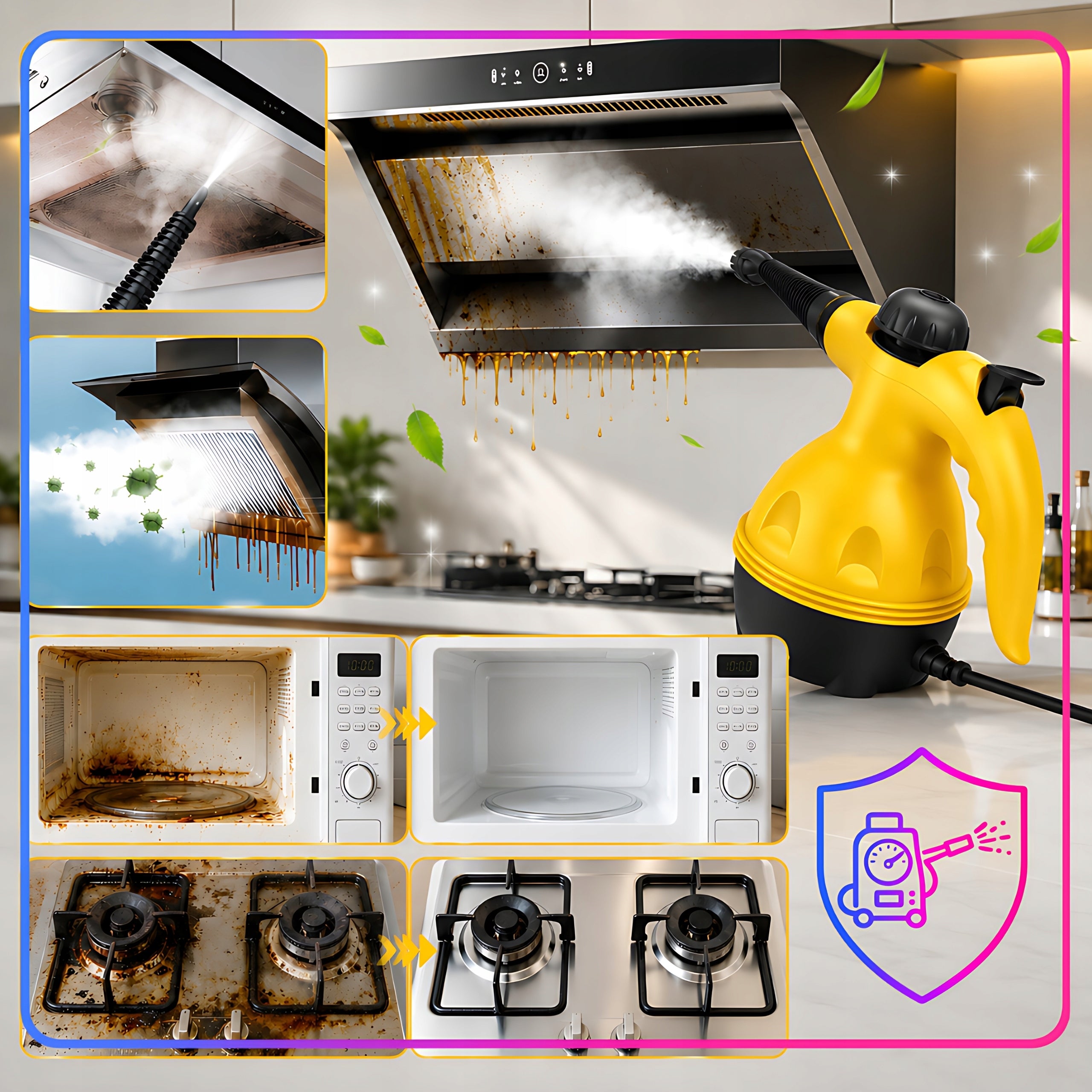STEAM PRESSURE CLEANER CLEANING 3 BARS + ACCESSORIES 1000W Brand no brand