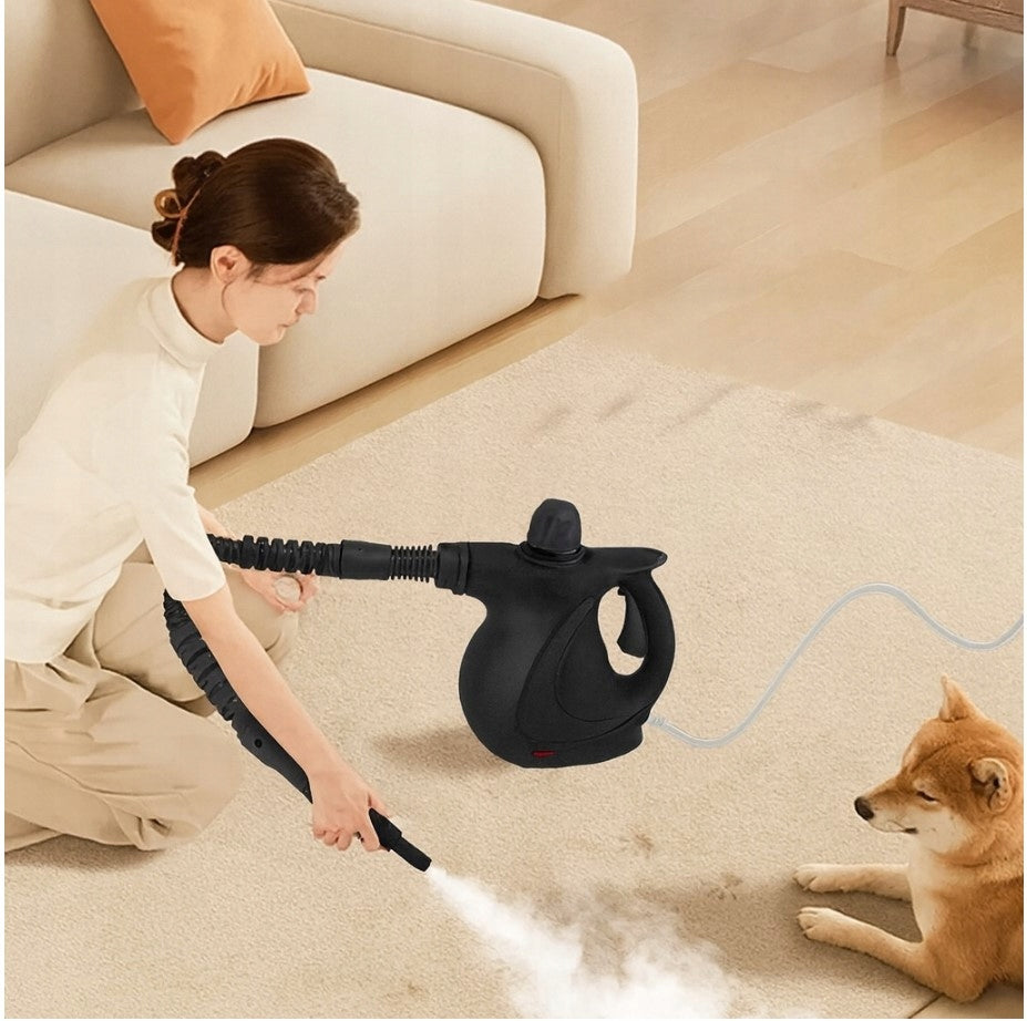 STEAM WASHER STEAM MOP 9in1 TIPS FOR UPHOLSTERY WINDOWS STEAMER CLEANER Dominant color black