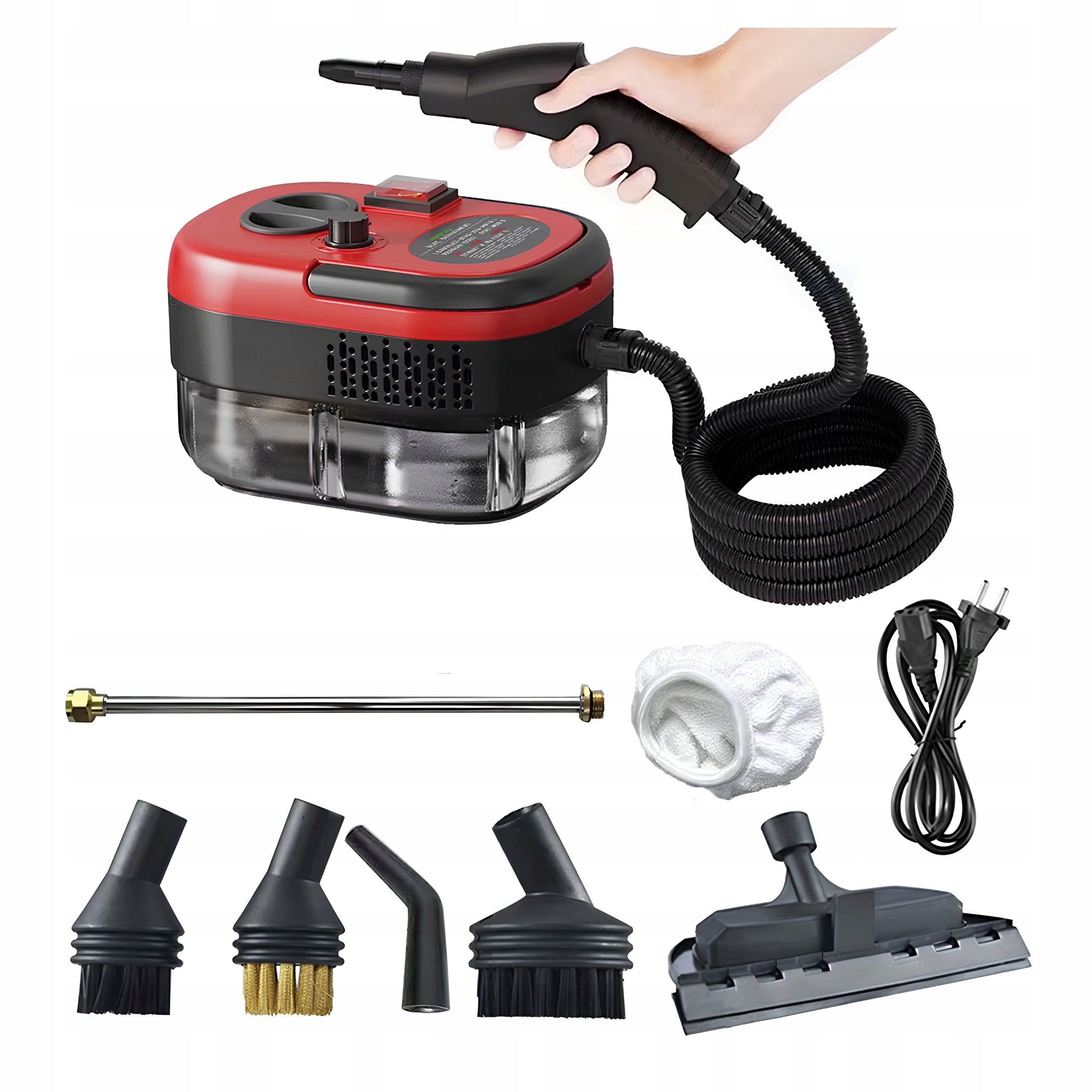 STEAMER 1,2L STEAM CLEANER 2500W FOR CLEANING CAR HOUSE TIP SET