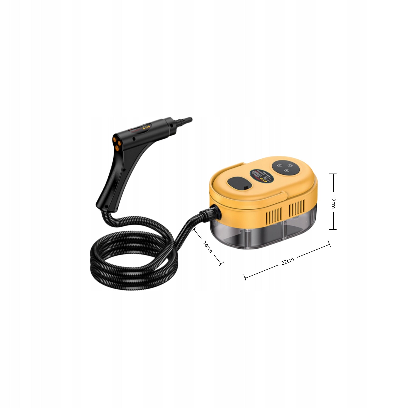STEAMER 1500W STEAM CLEANING WITH 6 SPEED+2M STEAM HOSE+1200ML POWERFUL Packaging status original