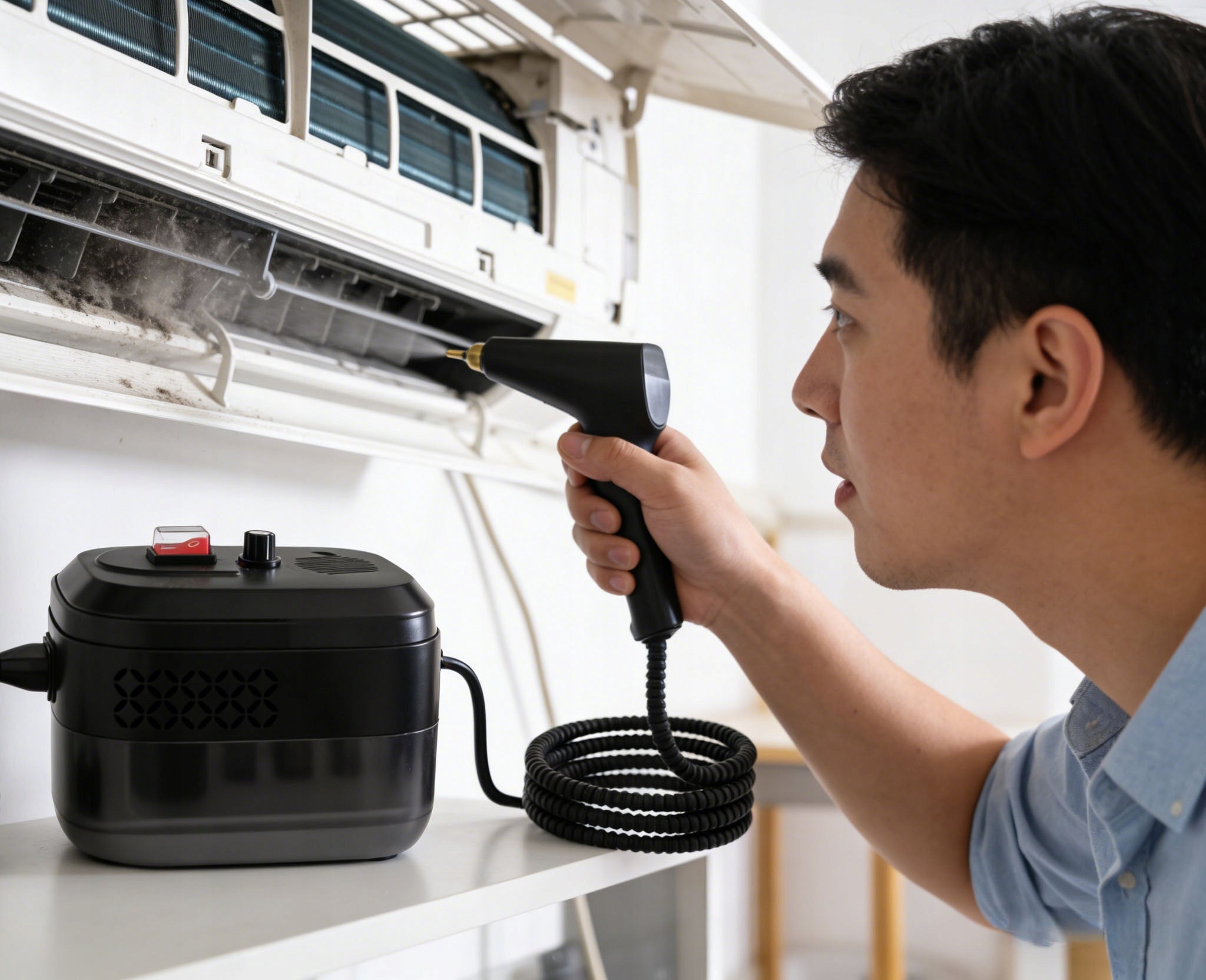 STEAMER 1500W STEAM CLEANING WITH 6 SPEED+2M STEAM HOSE+1400ML STRONG Manufacturer code 7q-35
