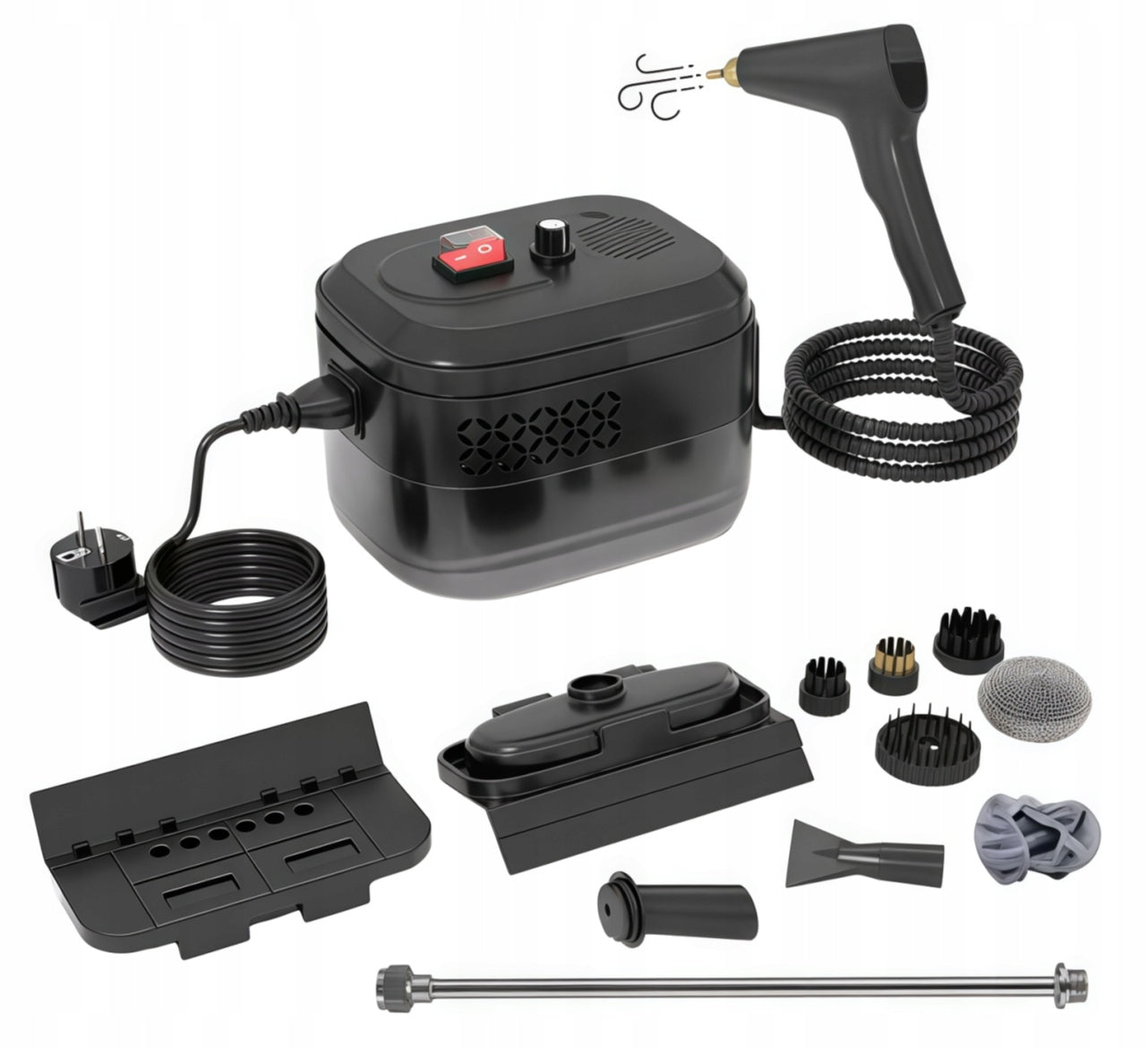 STEAMER 1500W STEAM CLEANING WITH 6 SPEED+2M STEAM HOSE+1400ML STRONG