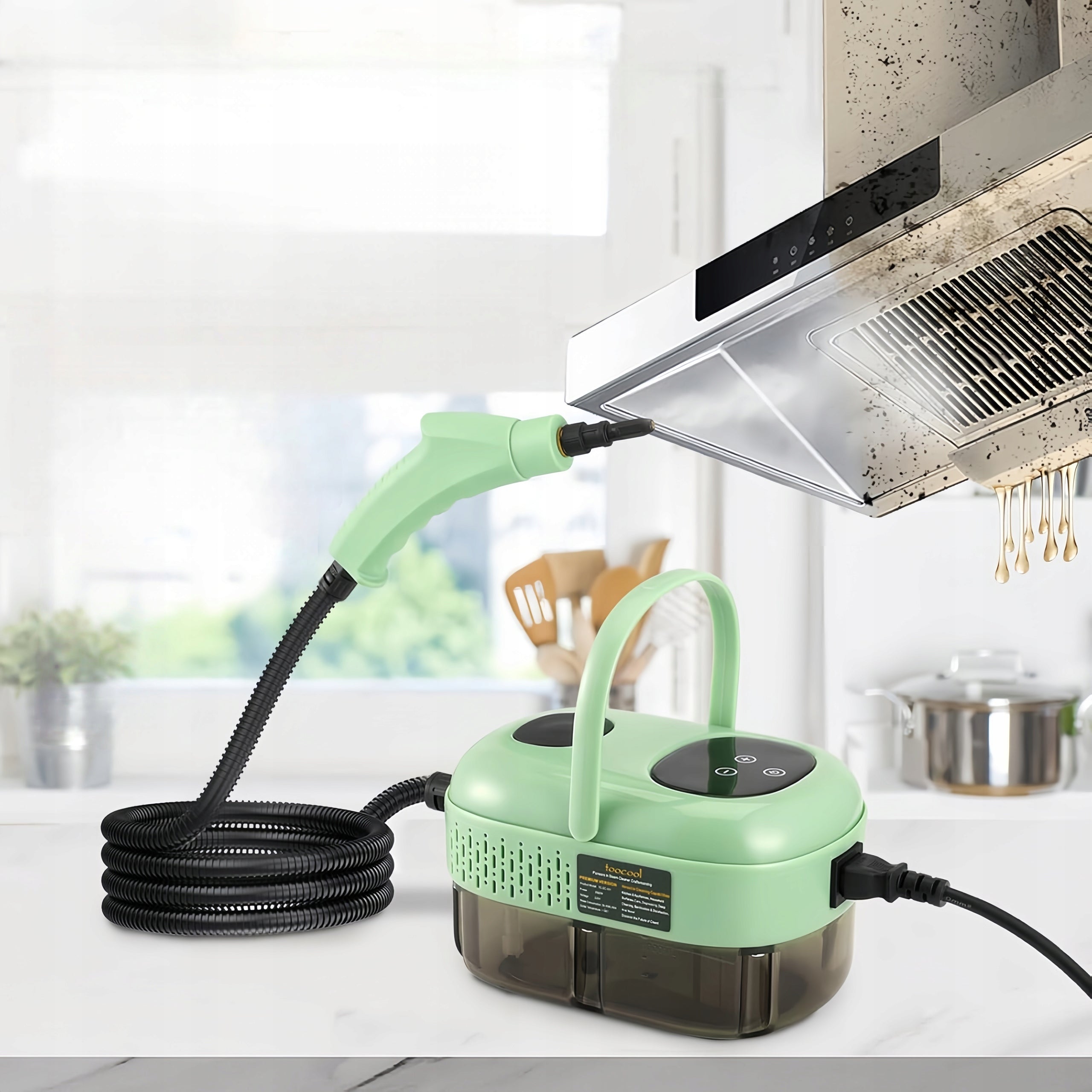 STEAMER 2500W STEAM CLEANING WITH 6 SPEEDS+3 TIPS 1100ML POWERFUL Power 2500 W