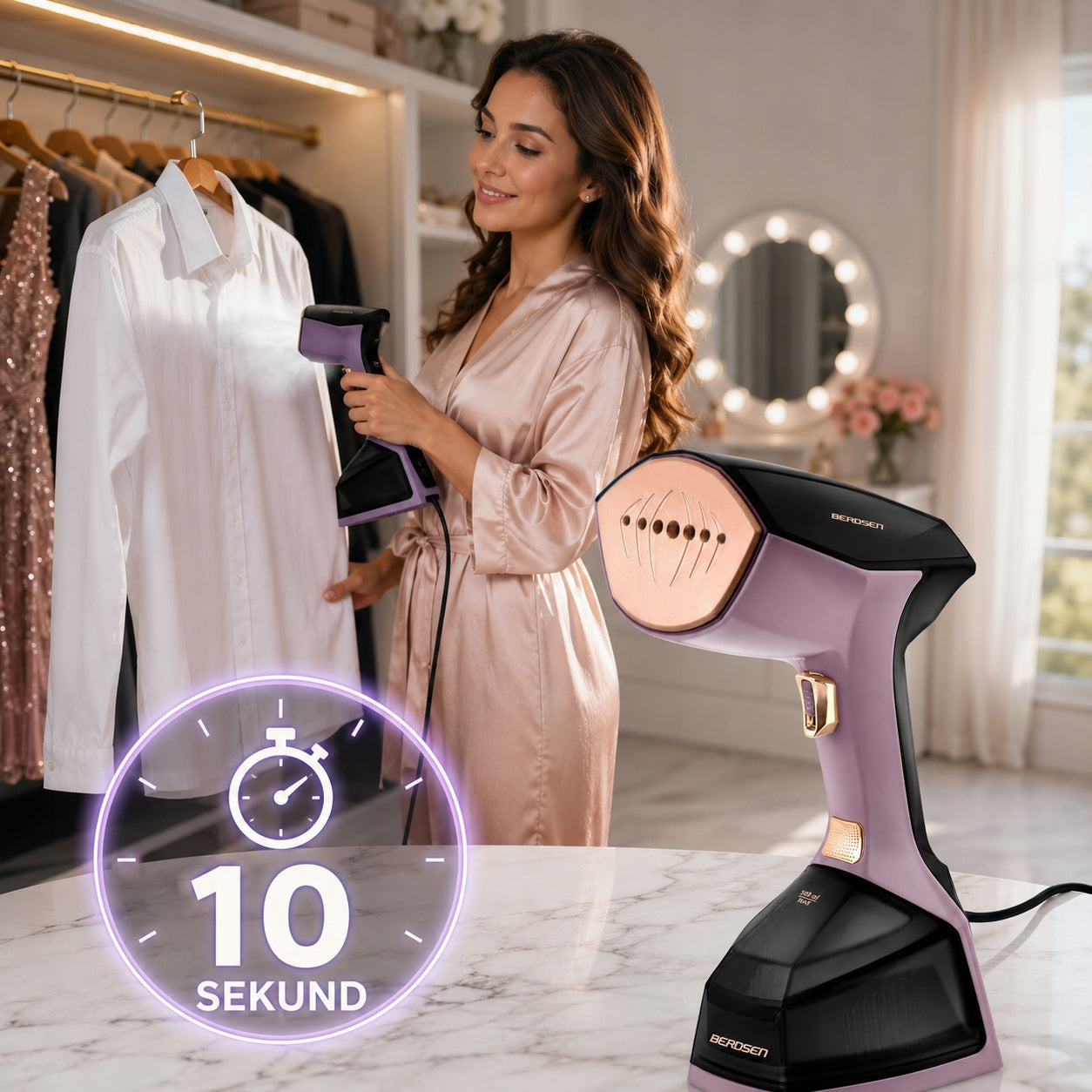 STEAMER CLOTHES STEAMER TRAVEL IRON TRAVEL STEAM ADJUSTMENT Manufacturer code PAROWNICA STEAMER MOCNY 2000W ZESTAW