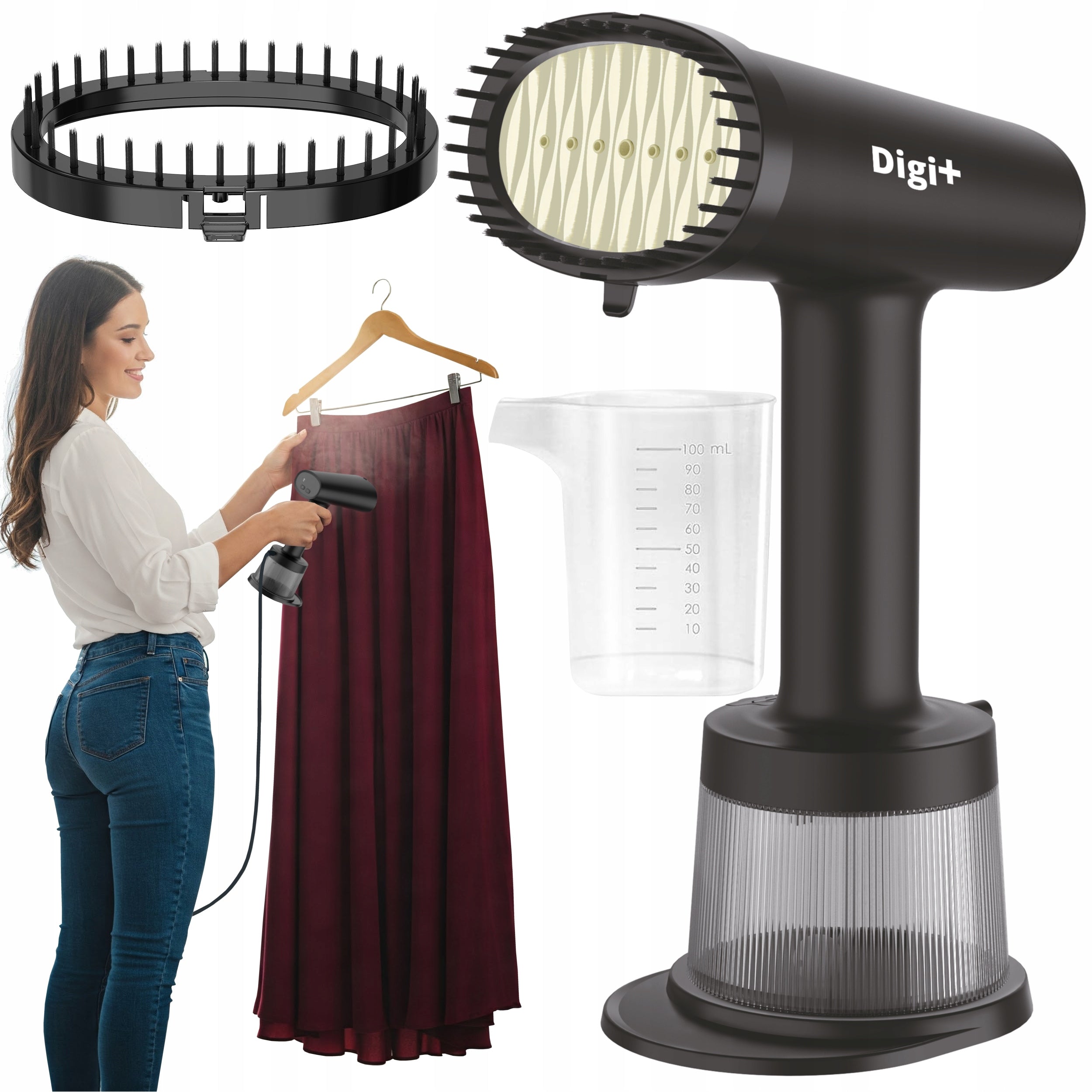 STEAMER FOR CLOTHES AND MATERIALS STEAM IRON MANUAL STEAMER LARGE TANK