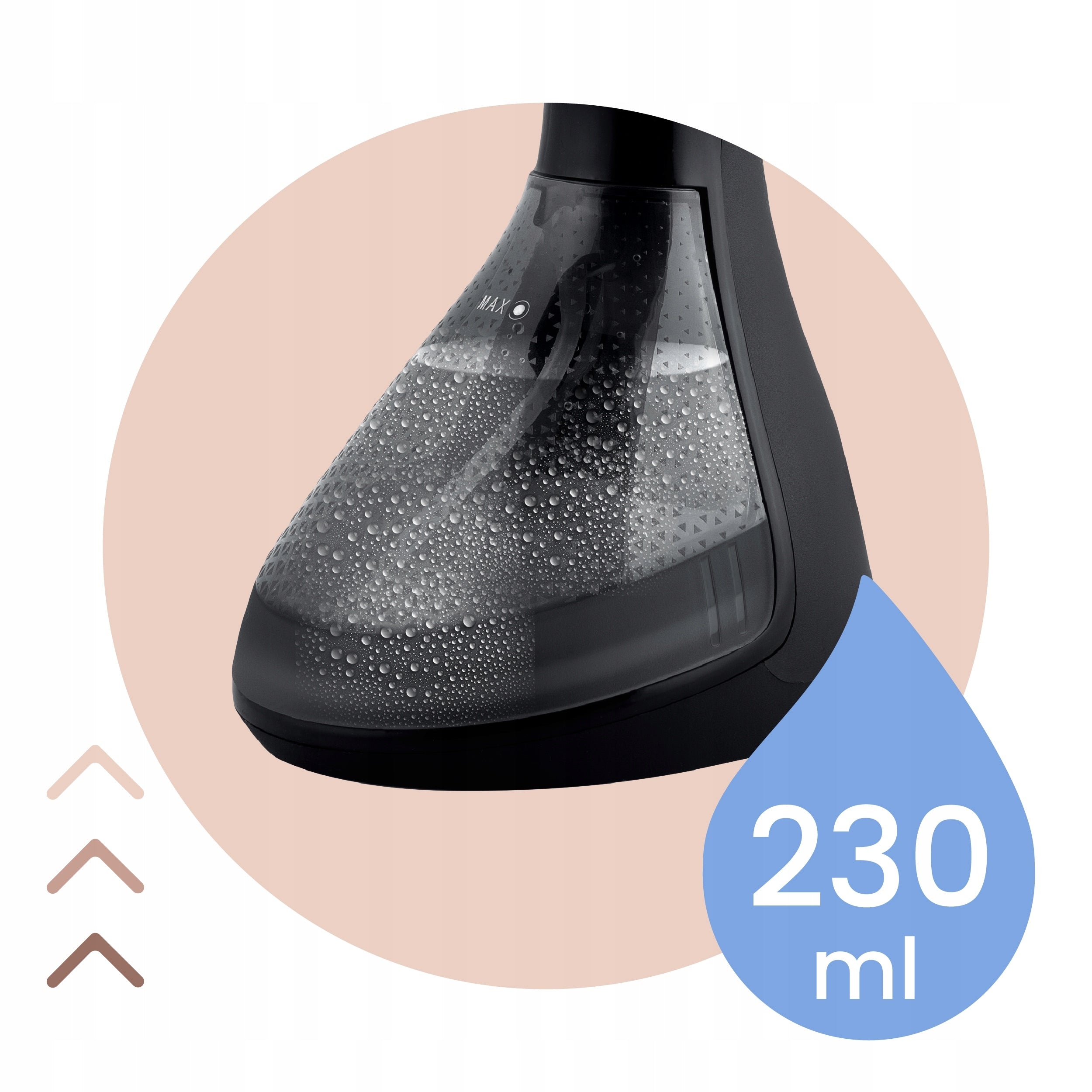 STEAMER FOR CLOTHES STEAM IRON 26G/MIN 1600W Safety auto shut-off drip stop non-slip base safety switch protection against limescale build-up overheating protection