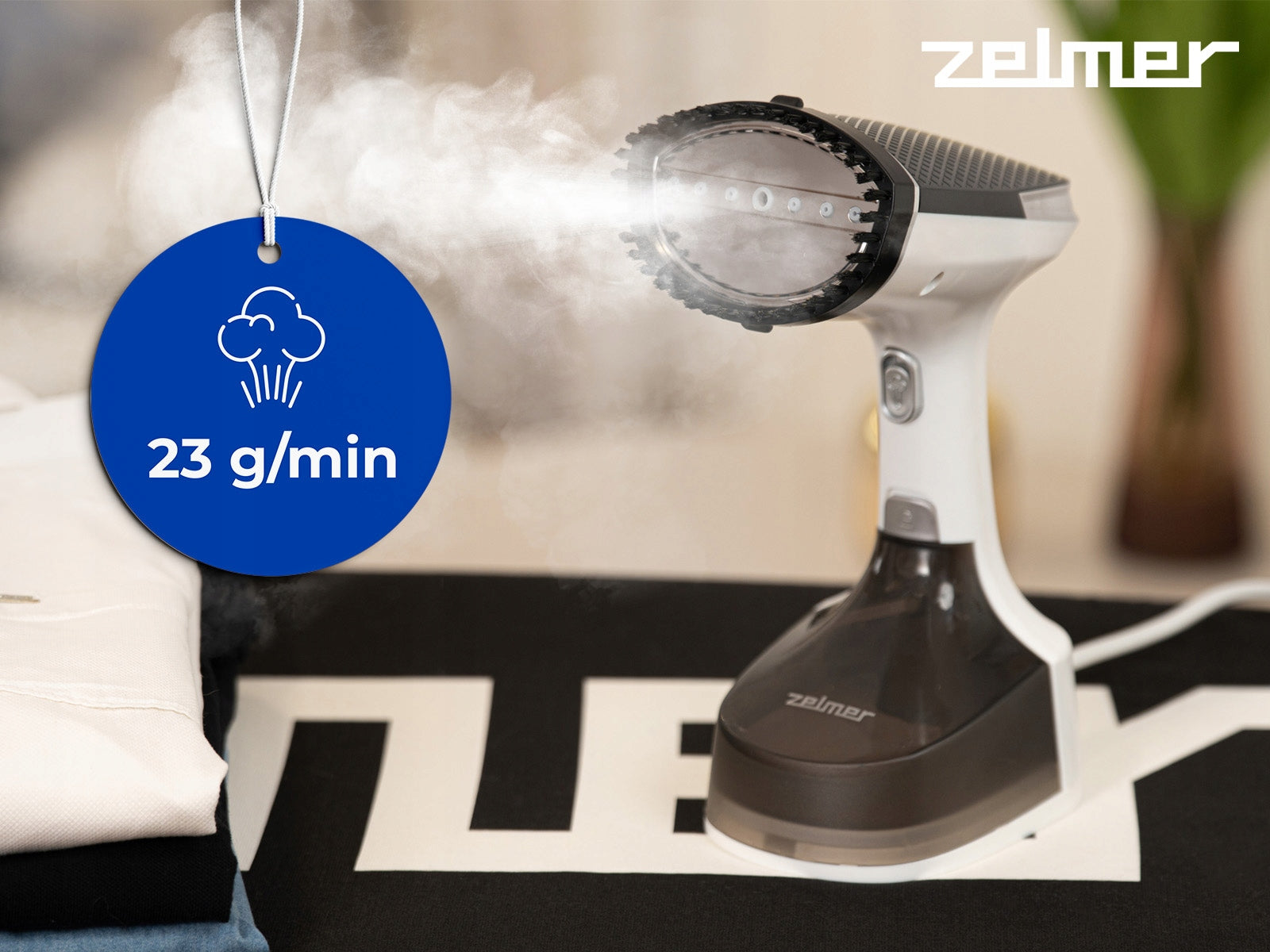 STEAMER FOR CLOTHES STEAM IRON ZELMER BRUSH 1700W 310ML Model ZGS1210 Plug2Steam