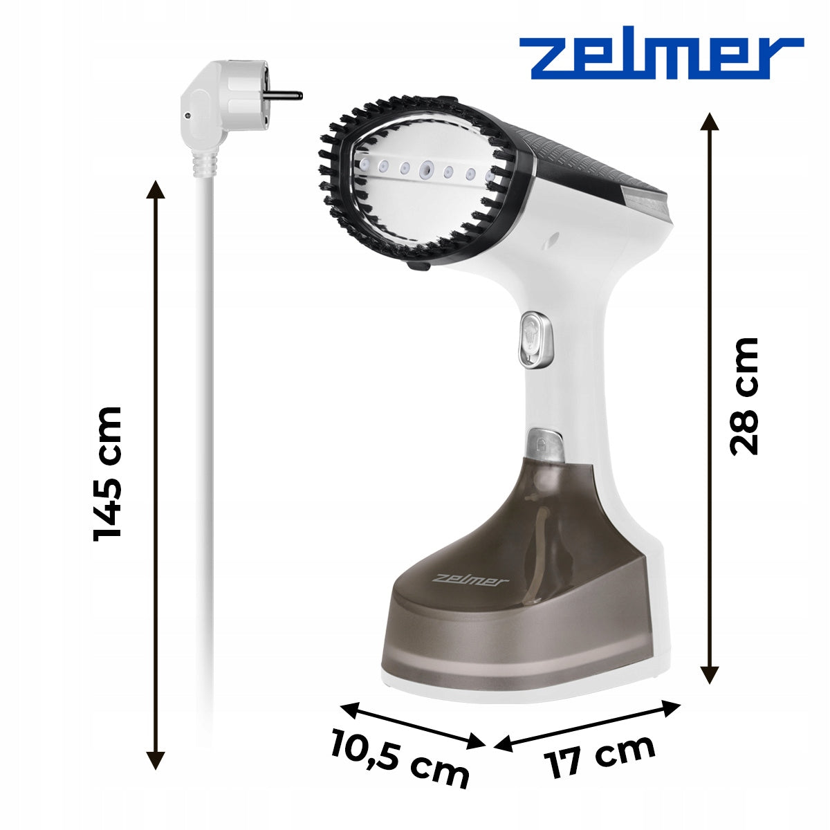 STEAMER FOR CLOTHES STEAM IRON ZELMER BRUSH 1700W 310ML Packaging status original