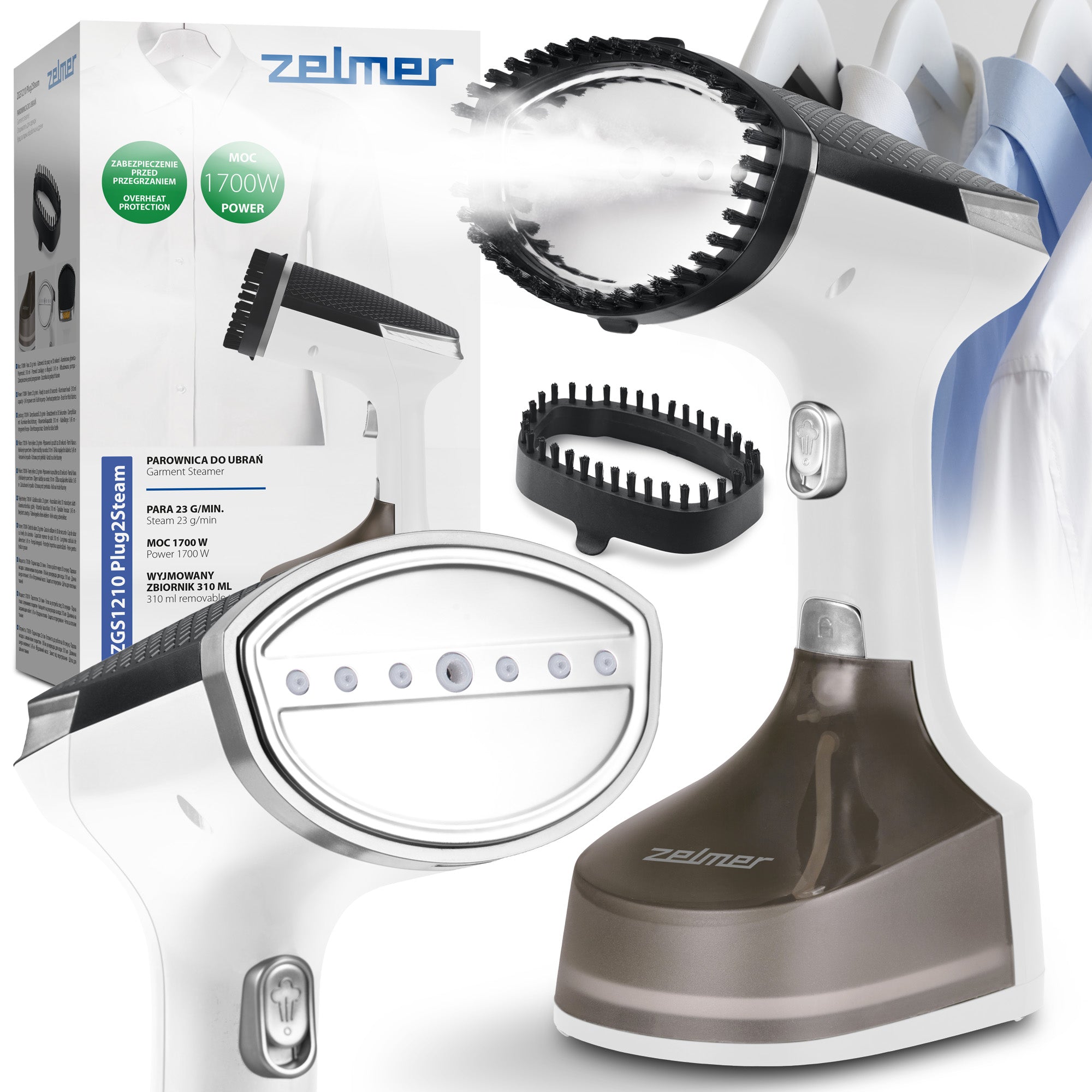 STEAMER FOR CLOTHES STEAM IRON ZELMER BRUSH 1700W 310ML