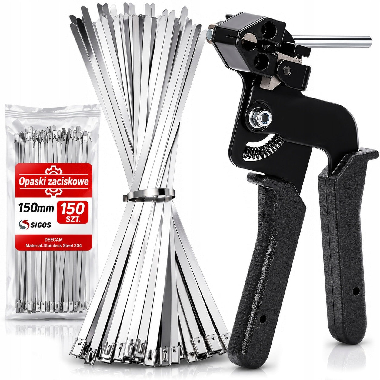 STEEL BAND PLIERS CRIMPING MACHINE 12MM + 150 BANDS