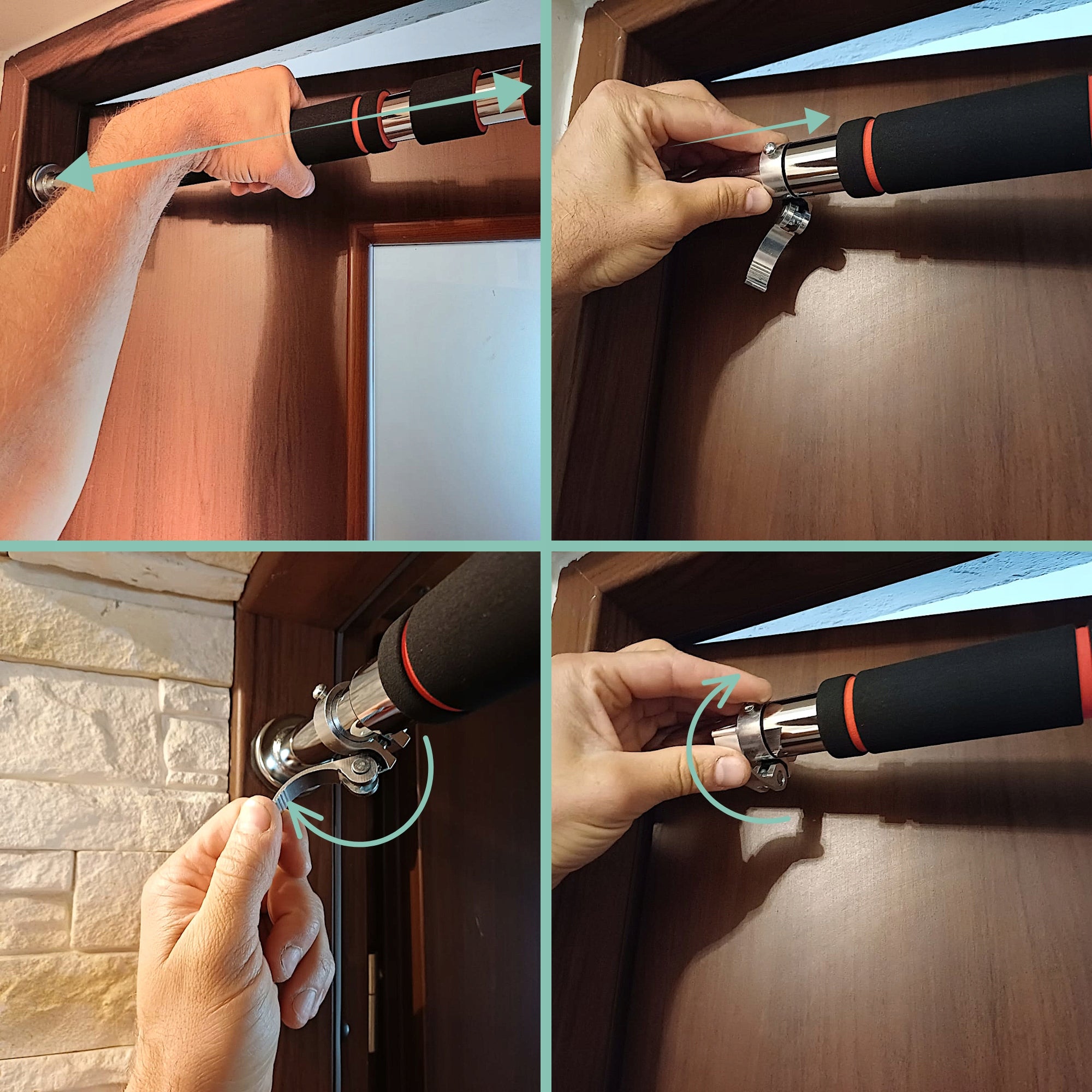 STEEL EXPANSION BAR ADJUSTABLE FOR PULL-UP MULTIFUNCTION HANDLES Model BAR