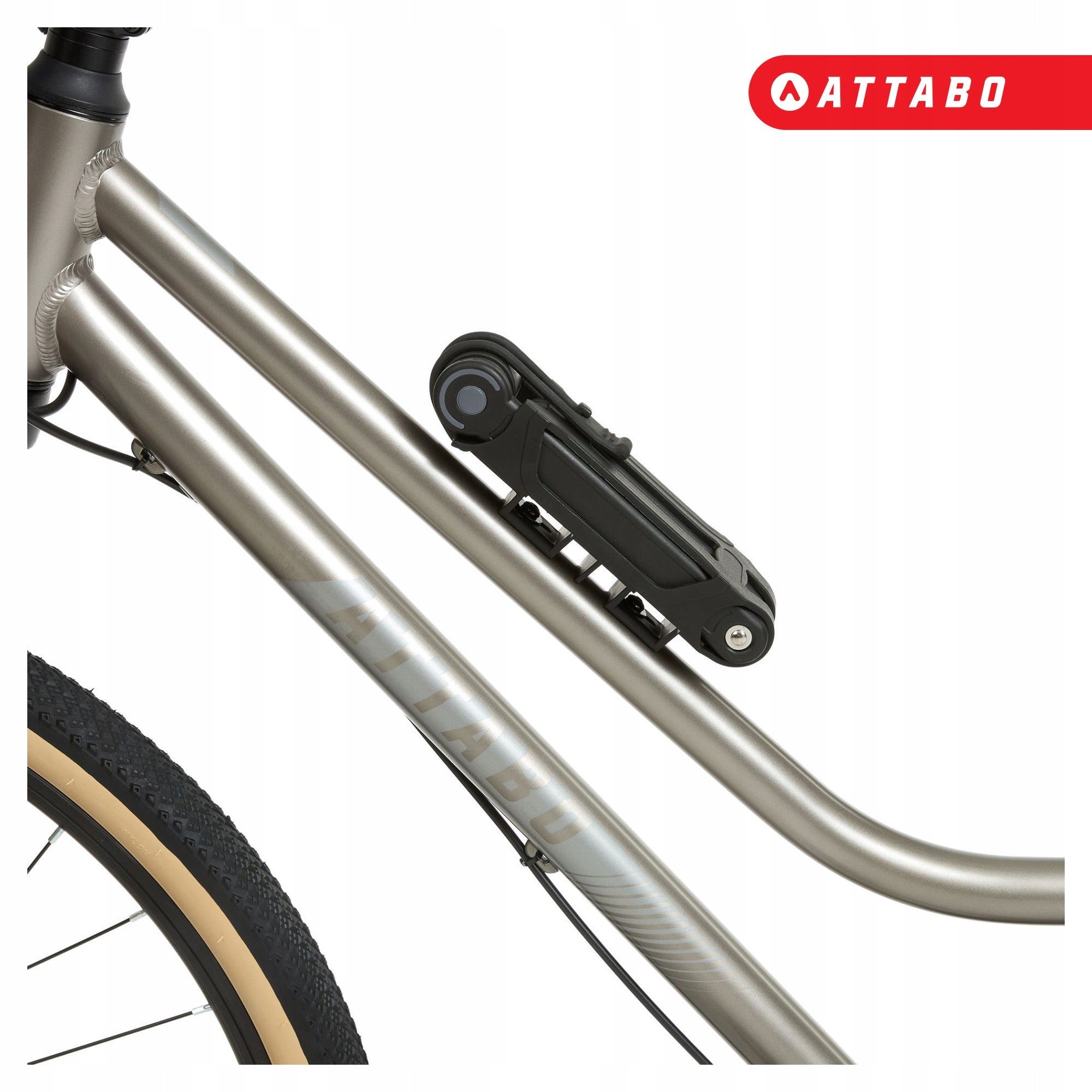 STEEL FOLDING BICYCLE CLASP SECURITY ATTABO FOR KEY F.84 cm Length 84 cm