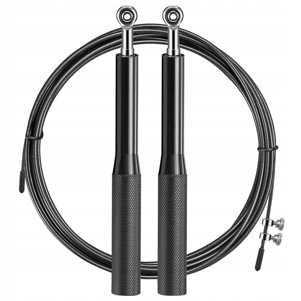 STEEL JUMP ROPE WITH BEARINGS CROSSFIT ADJUSTMENT Color black