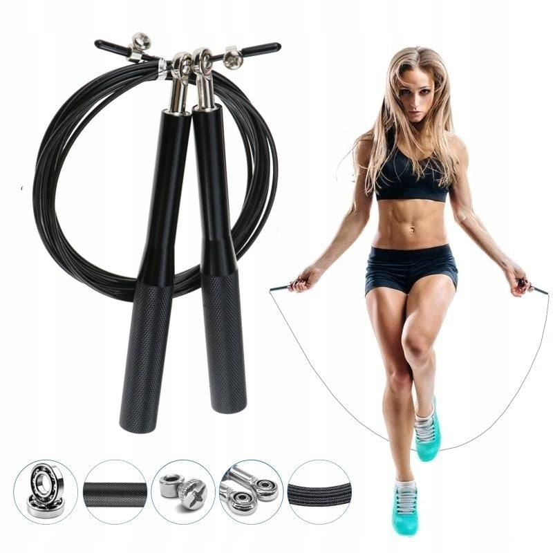 STEEL JUMP ROPE WITH BEARINGS CROSSFIT ADJUSTMENT