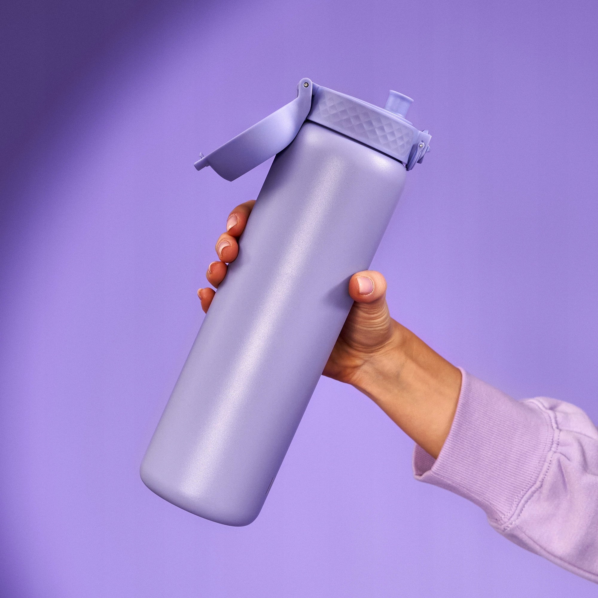 STEEL LARGE LIGHT WATER BOTTLE DRINKS STAINLESS STEEL PURPLE ION8 1,2 l Manufacturer code I8SS1000PERI