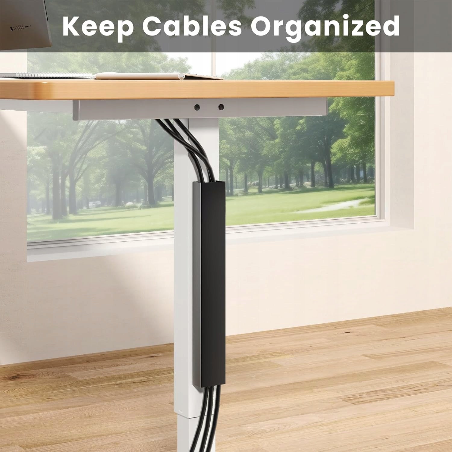 STEEL MAGNETIC CABLE CHANNEL 35,5 CM BLACK UNDER DESK Brand KABLES