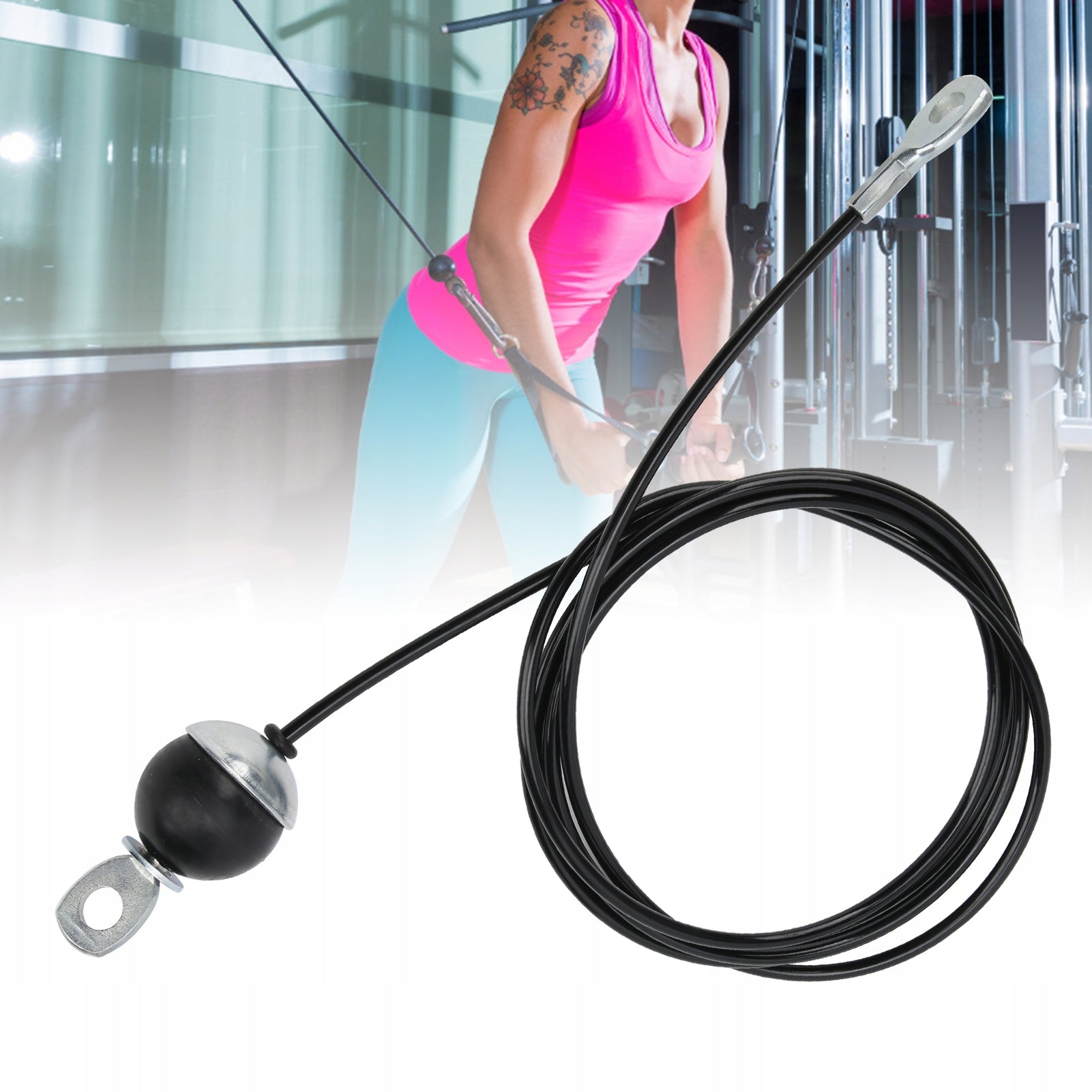 STEEL ROPE FOR FITNESS PULLEY SYSTEMS Color black
