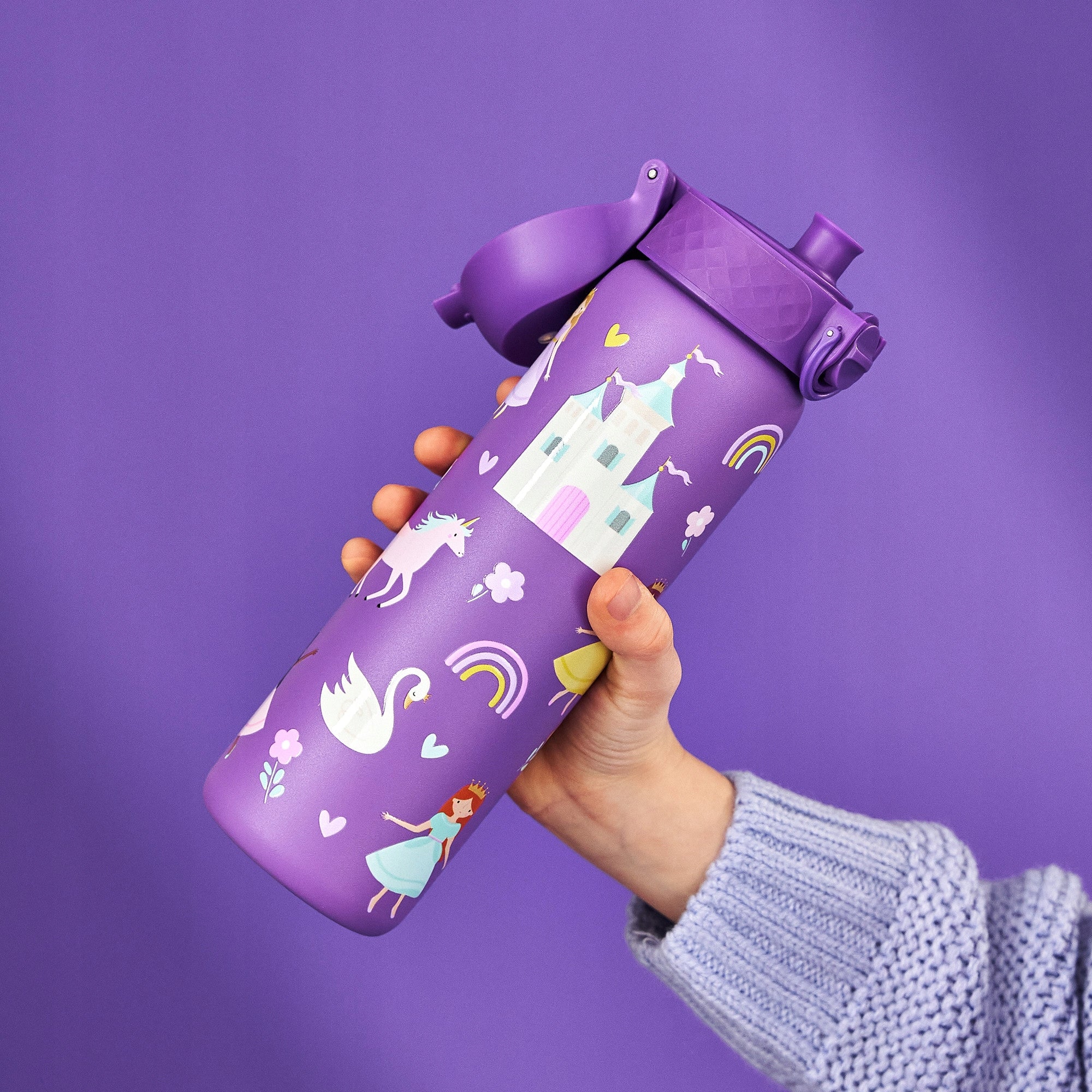 STEEL SEALED LIGHT WATER BOTTLE FOR GIRLS SCHOOL PRINCESS ION8 0,6 L Packaging status original