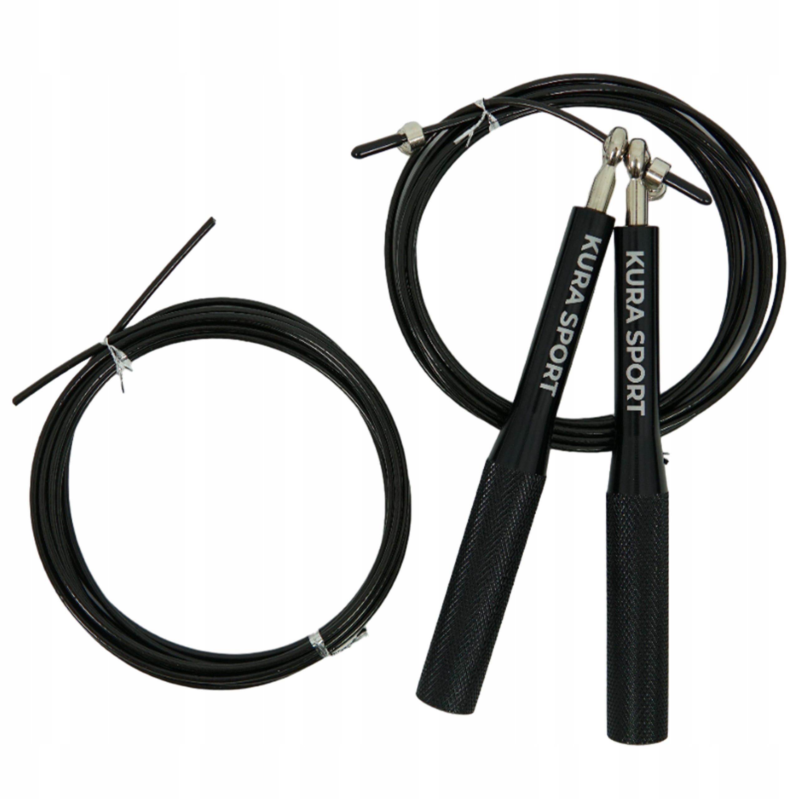 STEEL SKIPPING ROPE ADJUSTABLE CABLE 300 CM KURA SPORT