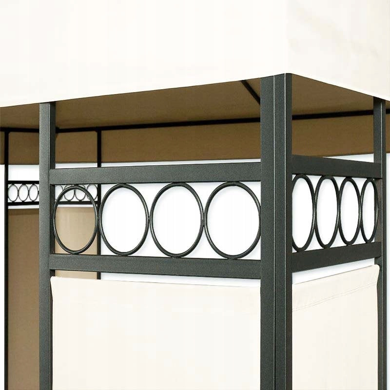 STEEL STRONG PAVILION 3X3 CREAM GARDEN TENT Length 3 m