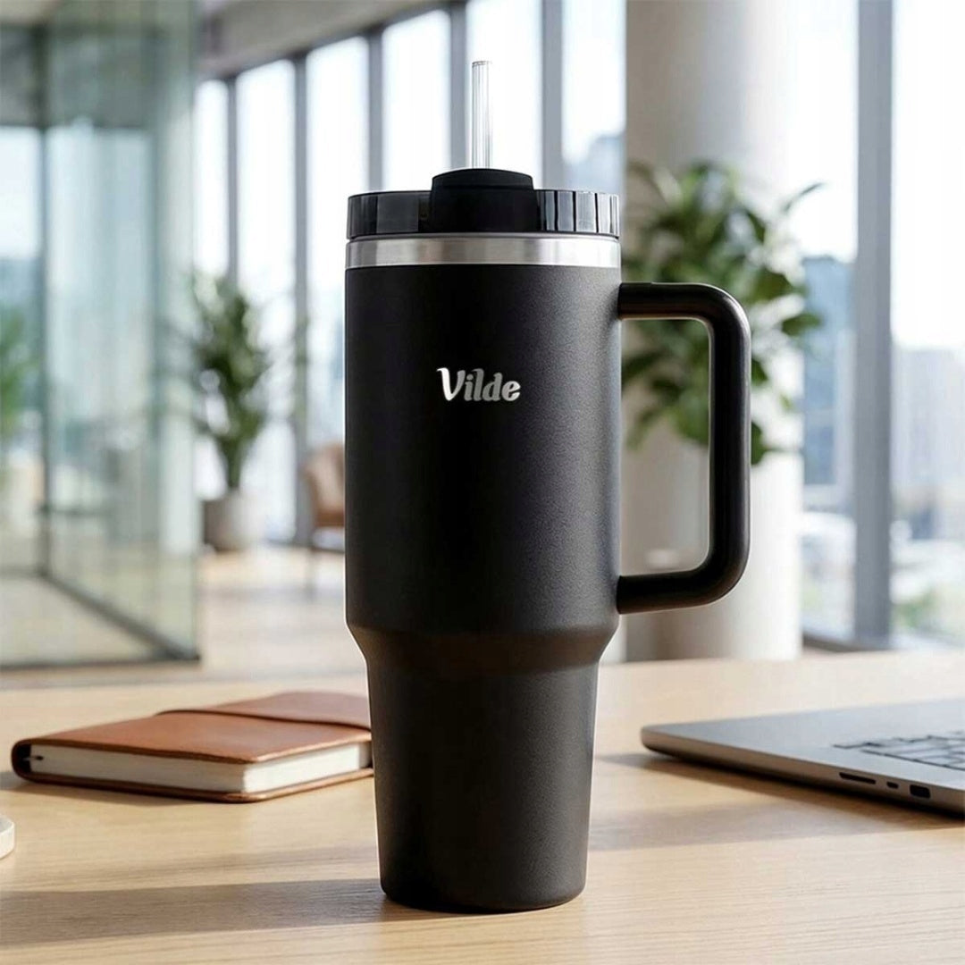 STEEL THERMAL MUG TERMOS 1200ml WITH HANDLE AND STRAW 259444 Manufacturer code 5900670106666
