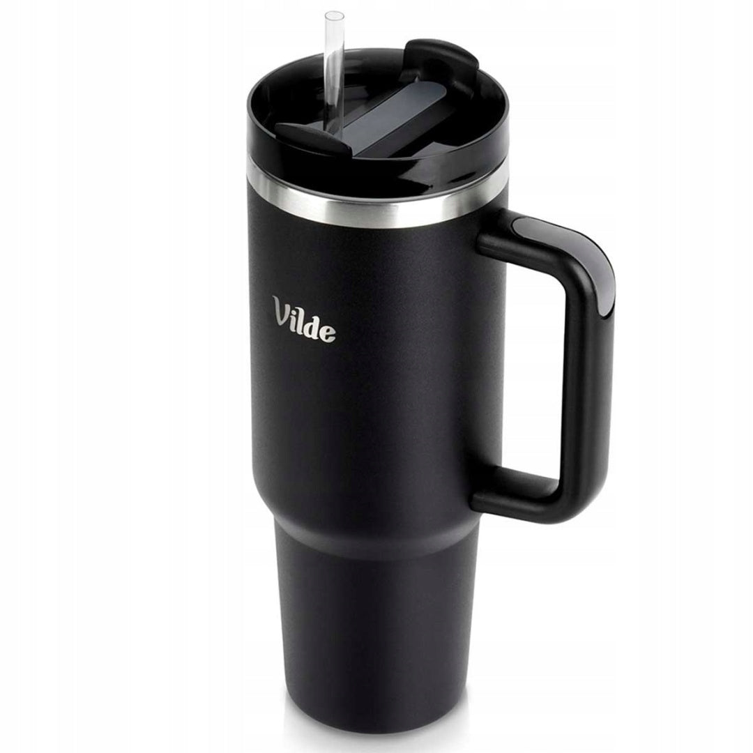 STEEL THERMAL MUG TERMOS 1200ml WITH HANDLE AND STRAW 259444