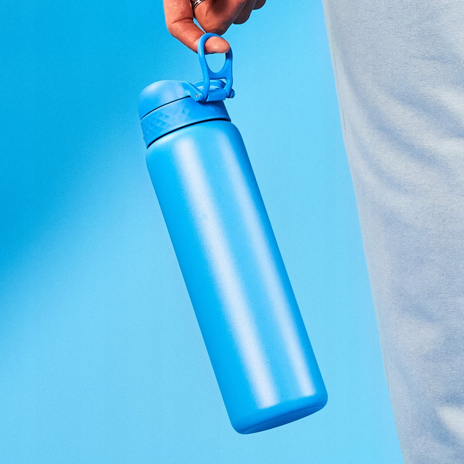 STEEL WATER BOTTLE BLUE LARGE LIGHT -PREMIUM STAINLESS STEEL ION8 1,2 LITER Brand Ion8