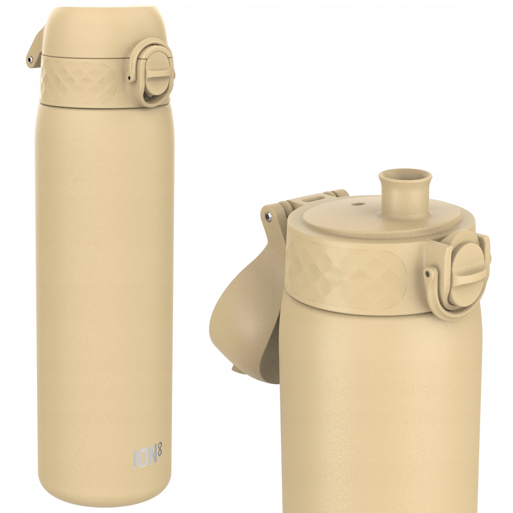 STEEL WATER BOTTLE - PZH CERTIFICATE - STAINLESS ELEGANT BEIGE ION8 0,6 l 600 ml