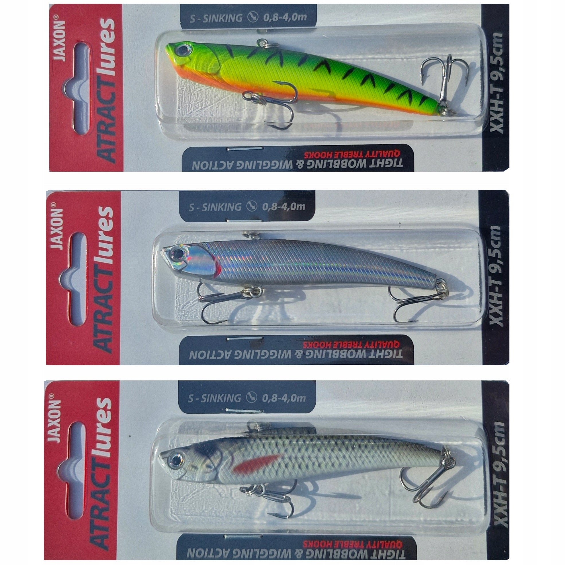 STEERLESS WOBBLER CICADA FOR ZANDER ASP JAXON 9,5 CM SET OF 3