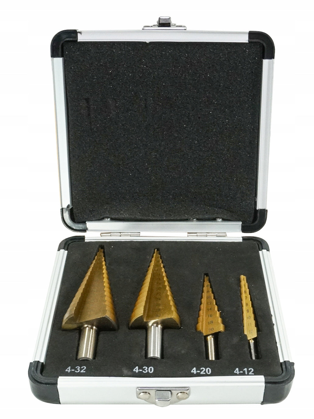 STEP DRILL BITS CONICAL SPIRAL CHRISTMAS TREE METAL DRILL BIT SET 4-32mm Manufacturer code V05050