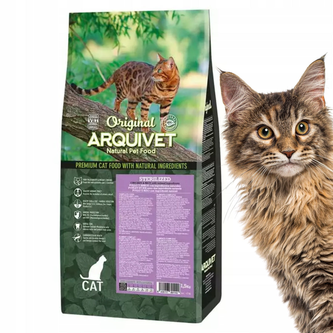 STERILIZED CAT FOOD PREMIUM CHICKEN AND RICE WEIGHT CONTROL 1,5 kg
