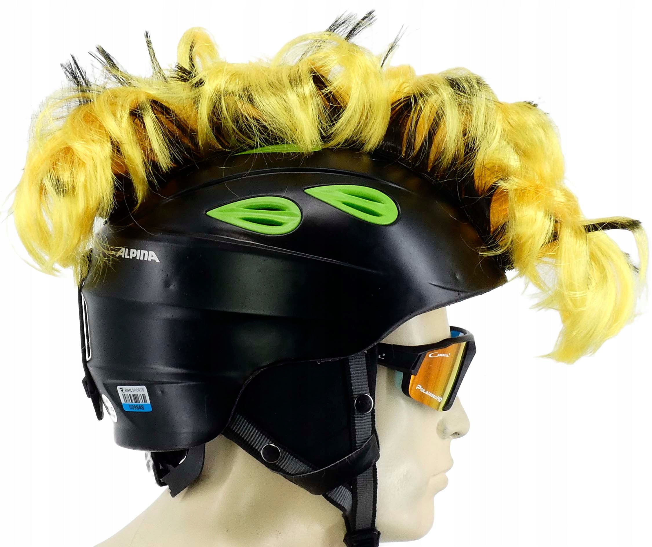 STICKER DECORATIVE MOHAWK COVER FOR MOTORCYCLE HELMET CAMBELL YELLOW FURR Manufacturer no brand