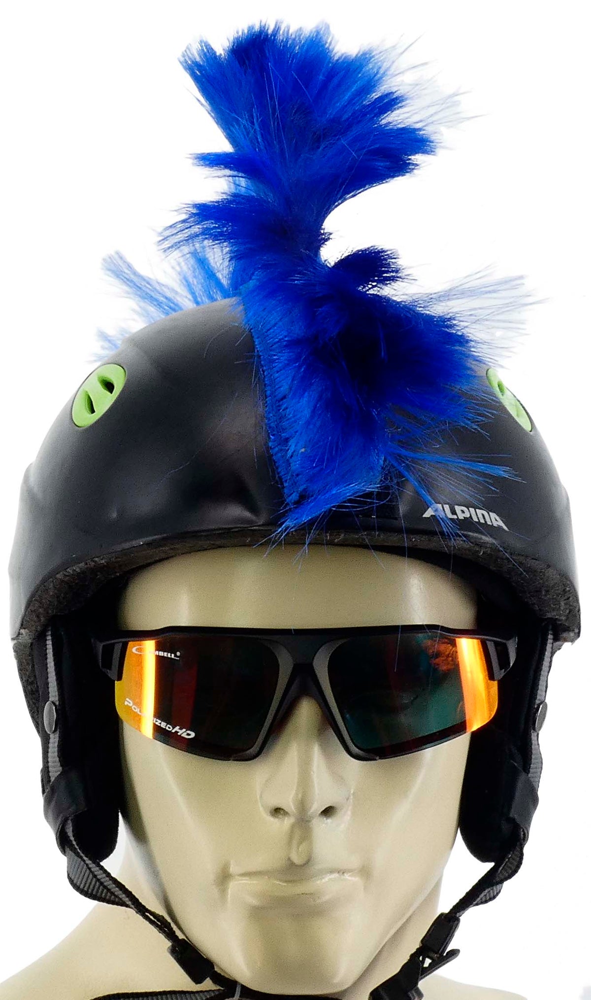 STICKER DECORATIVE MOHAWK OVERLAY FOR MOTORCYCLE HELMET NAVY BLUE ORNAMENT F Packaging status original