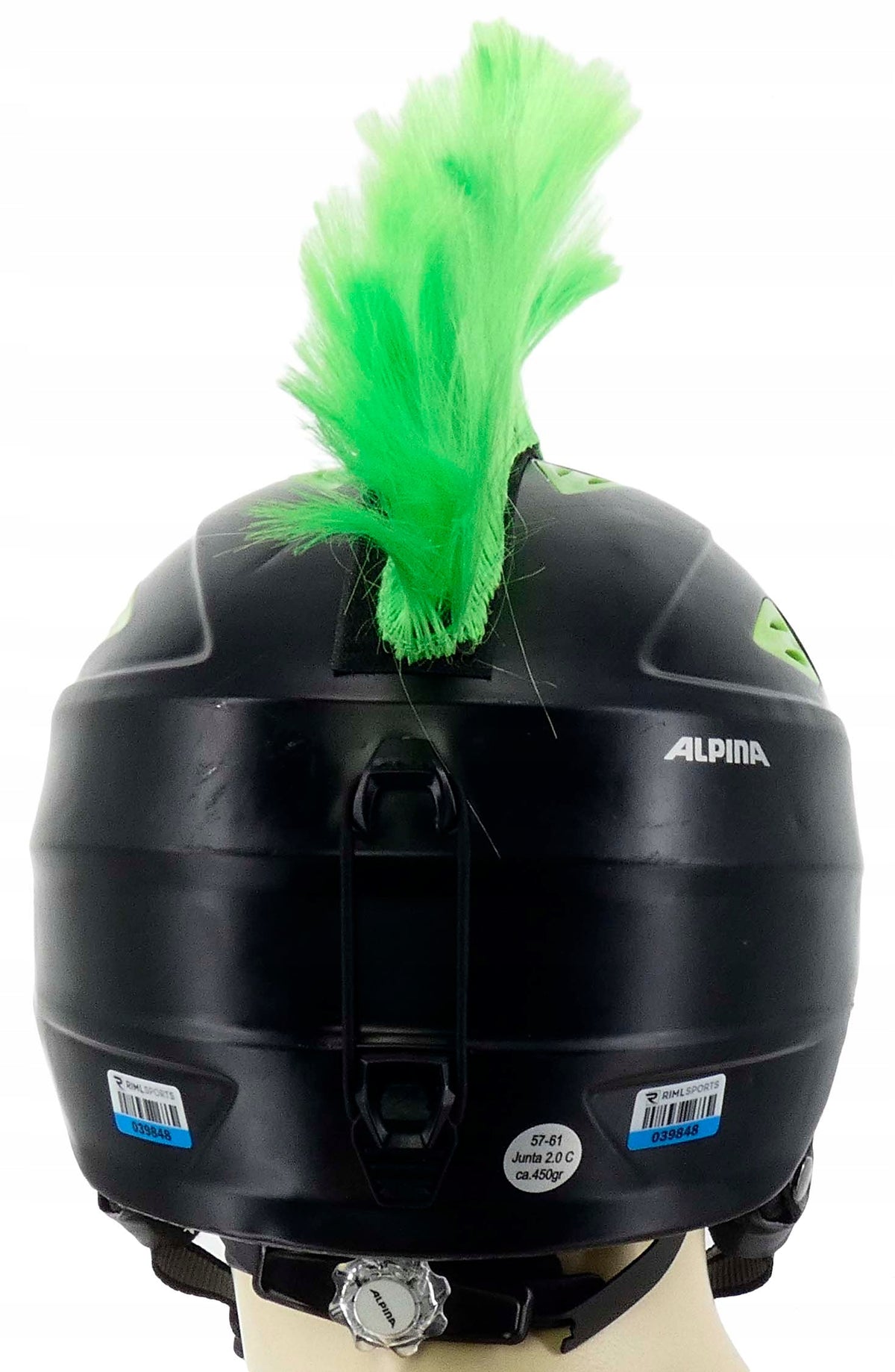 STICKER DECORATIVE OVERLAY MOHAWK GREEN FOR MOTORCYCLE HELMET 30x10 CM F Manufacturer no brand