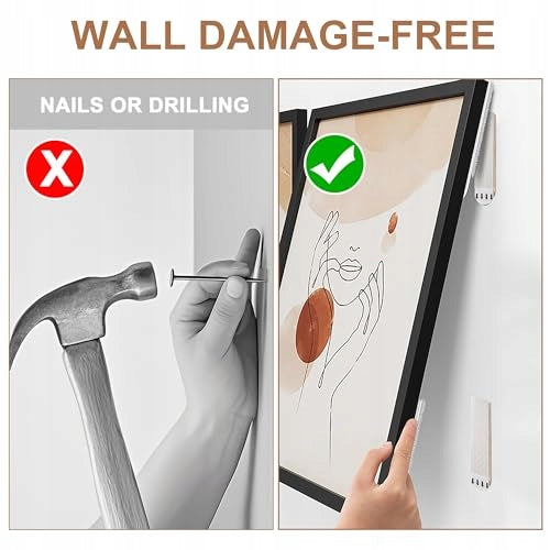 STICKERS PICTURE HANGERS SELF ADHESIVE STRIPS 36 PAIRS WHITE metal Manufacturer code Bez marki