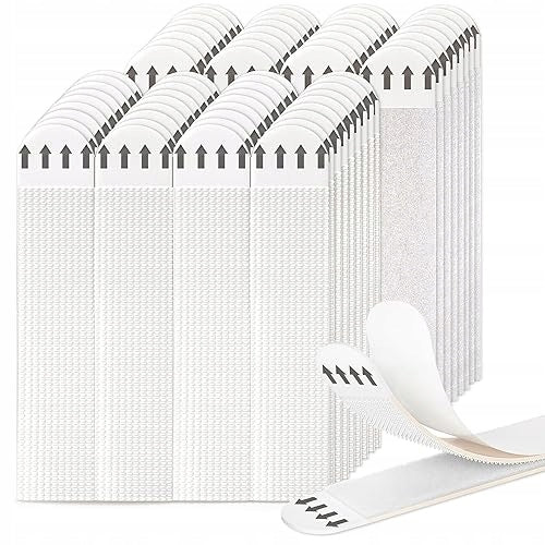 STICKERS PICTURE HANGERS SELF ADHESIVE STRIPS 36 PAIRS WHITE metal