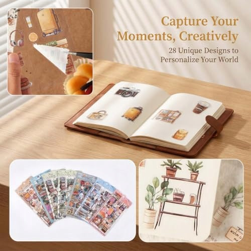STICKERS SCRAPBOOKING TRAVEL PET WATERPROOF 28 SHEETS SET decoration Manufacturer code Producent niezależny