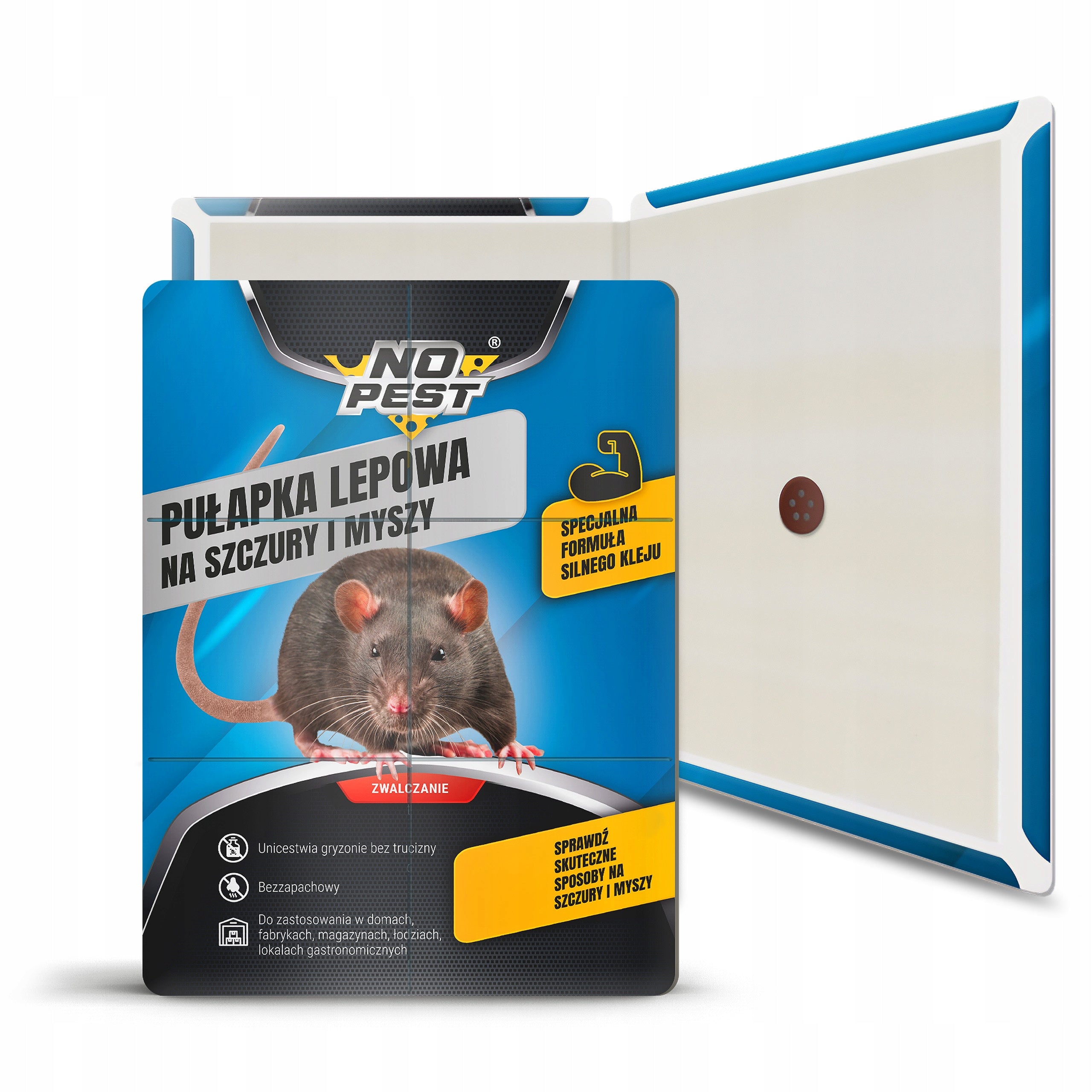 STICKY TRAP WITH STRONG ADHESIVE AGENT FOR MICE RATS RODENTS NO PEST Manufacturer code LEP PUŁAPKA KLEJ NA MYSZY SZCZURY GRYZONIE