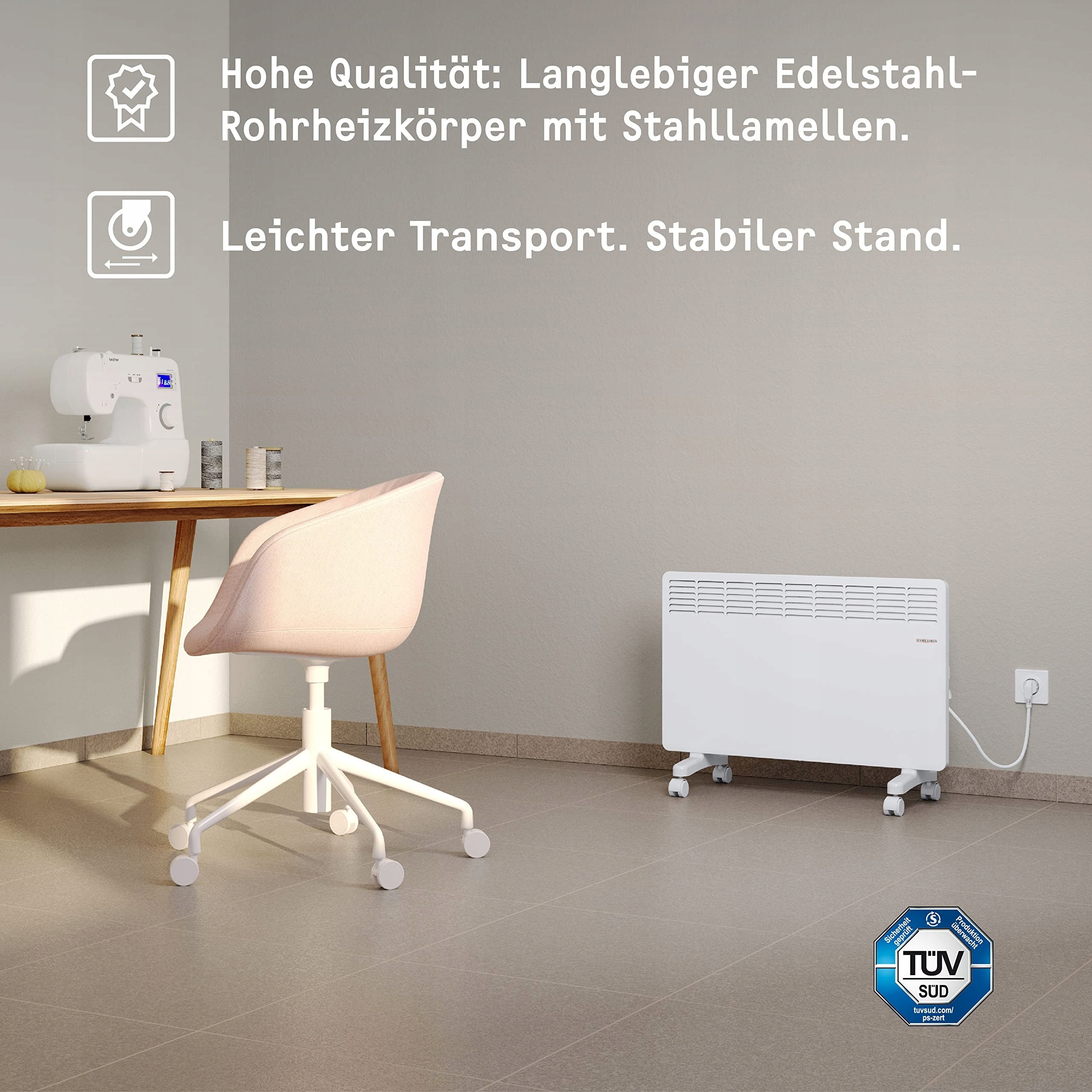STIEBEL ELTRON 2kW Energy Efficient Electric Heater On Wheels Brand no brand