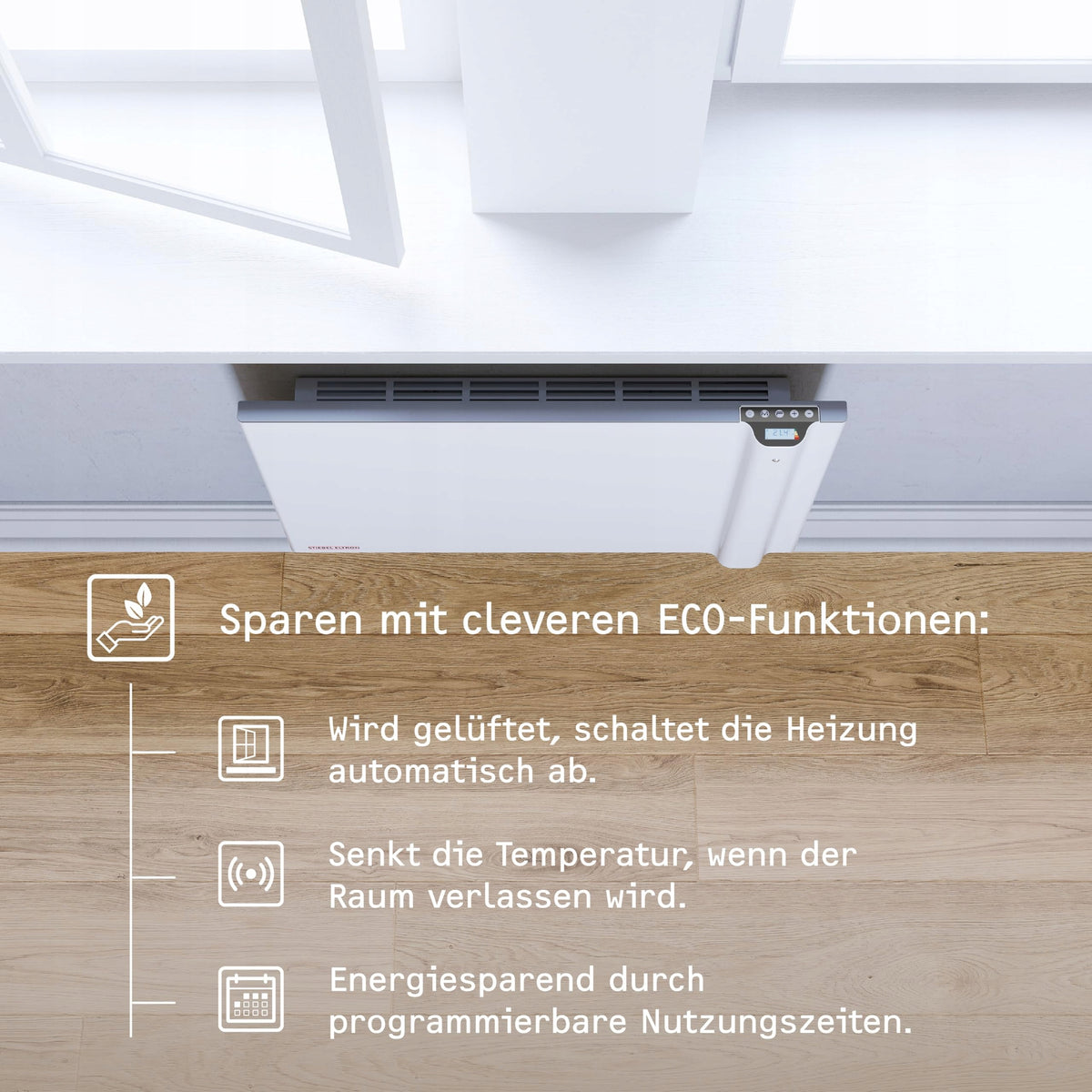 STIEBEL ELTRON CND 200 2kW Wall Heater LCD Timer Energy Efficient Heating power 2000 W