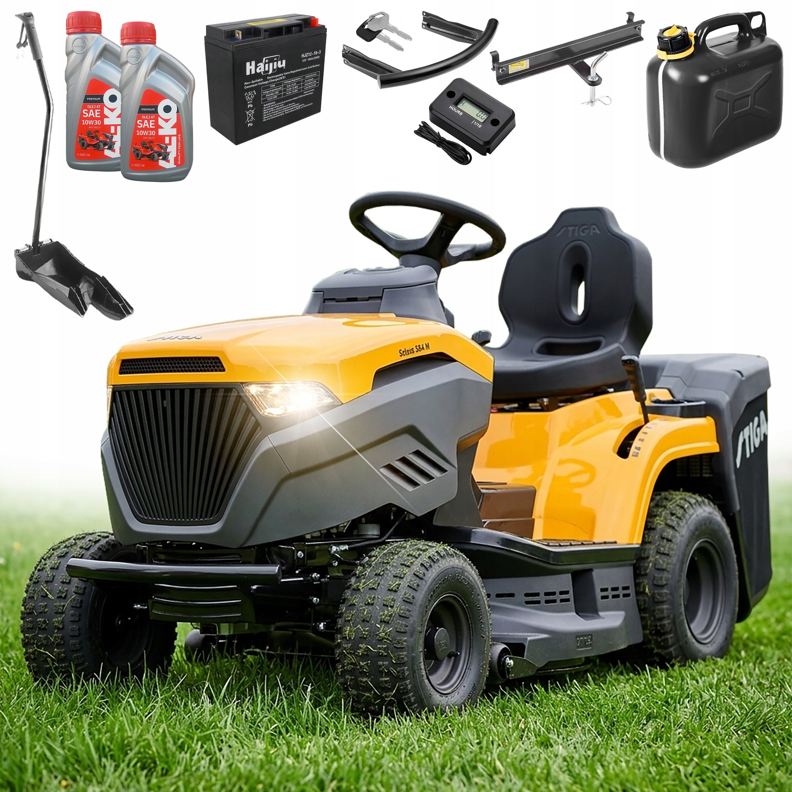 STIGA Garden Tractor Estate 384 M Manual 5P+1T MAX 14 HP 84 cm Set