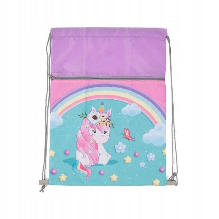 STIL Rainbow Unicorn taška na prezuvky 32x44 cm