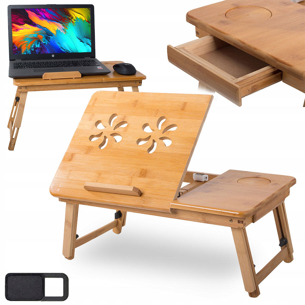 Nešiojamas staliukas kompiuteriui Flexi, rudas