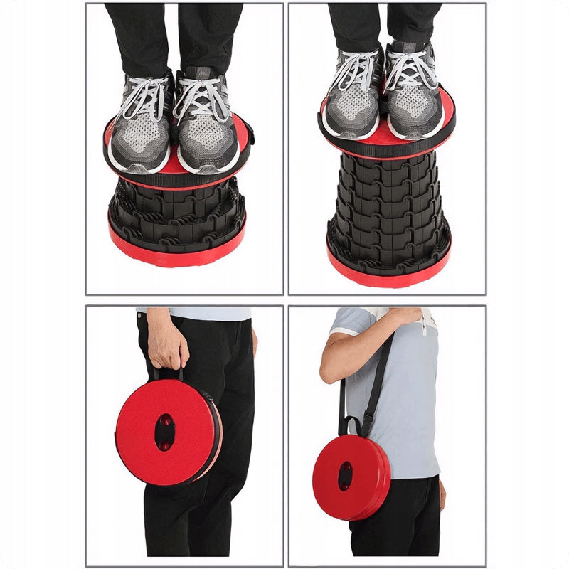 STOOL SEAT ROUND FOLD-OUT TABLE SAHIDO FOLD-UP STOOL BLACK/RED EAN (GTIN) 5903796014730
